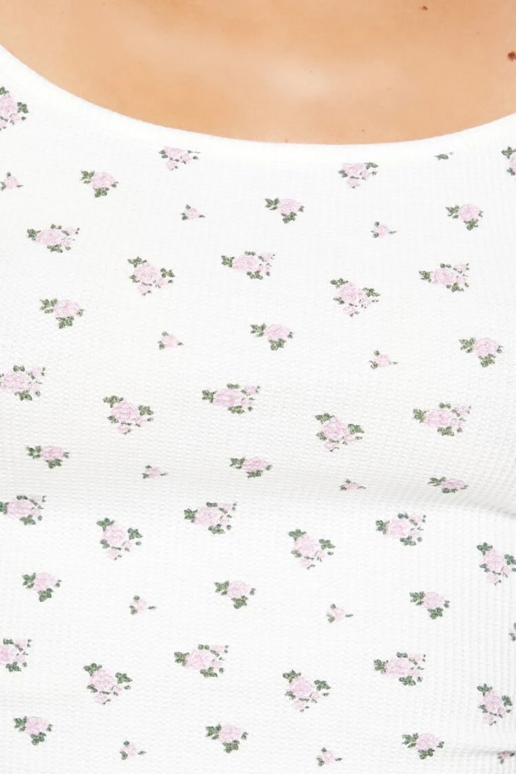 Ditsy Floral Print Cropped Cami