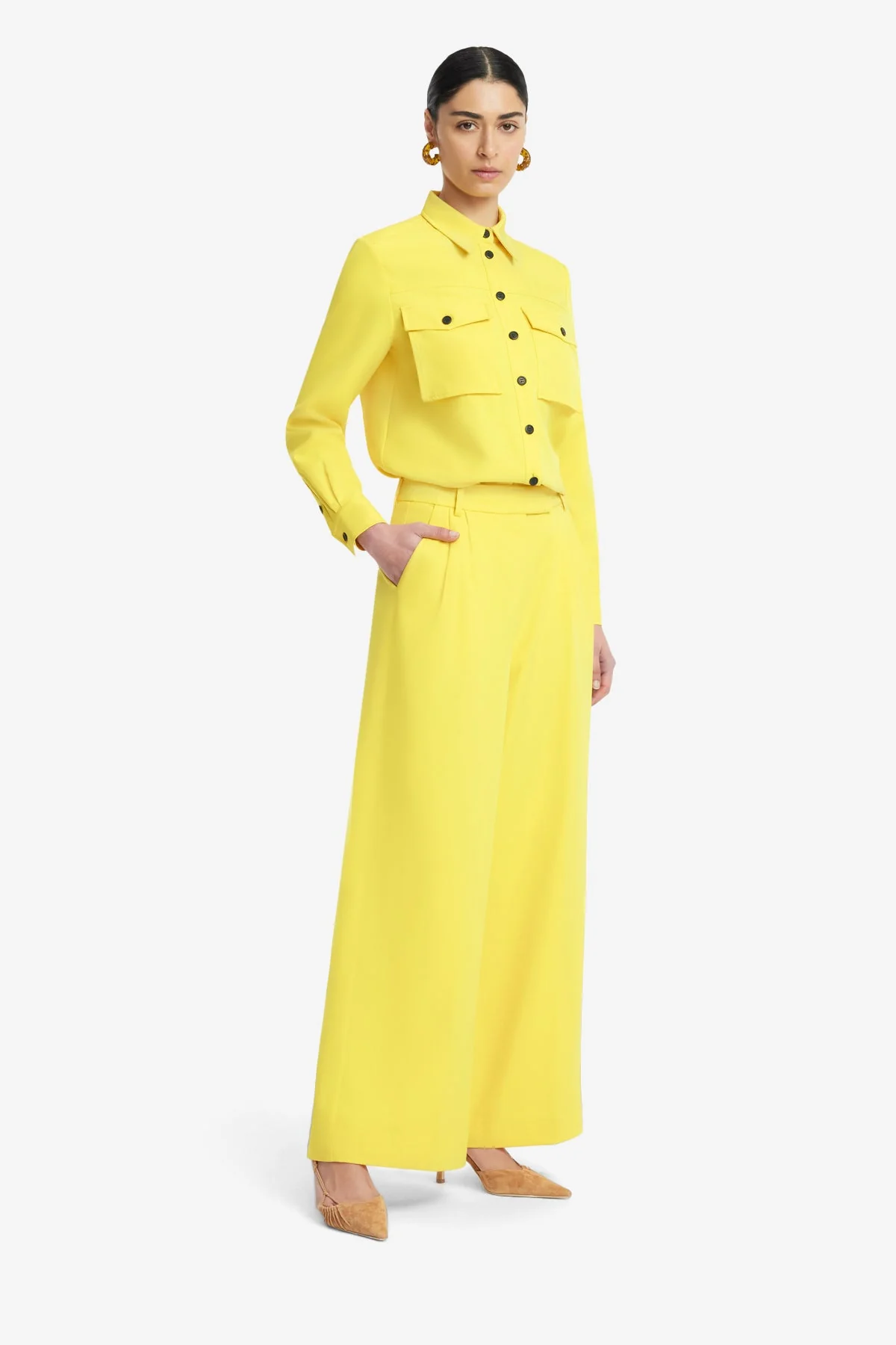Elisha Wide Leg Pants - Sunshine