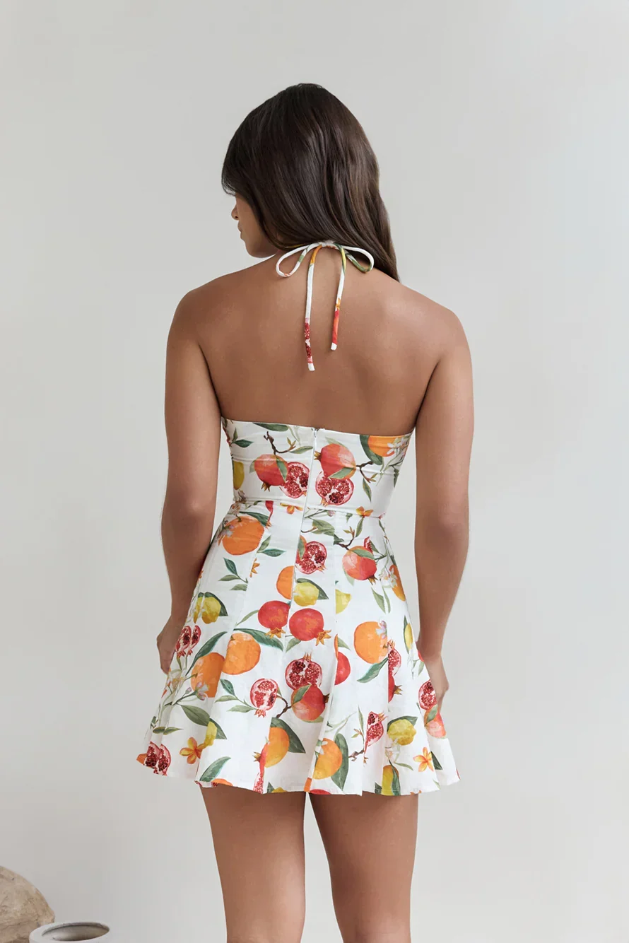 Fruits Of Summer Mini Dress Print
