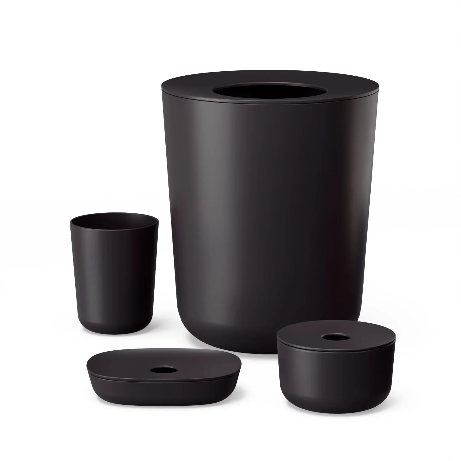 Vogeelle 4-Piece Bathroom Set - Black