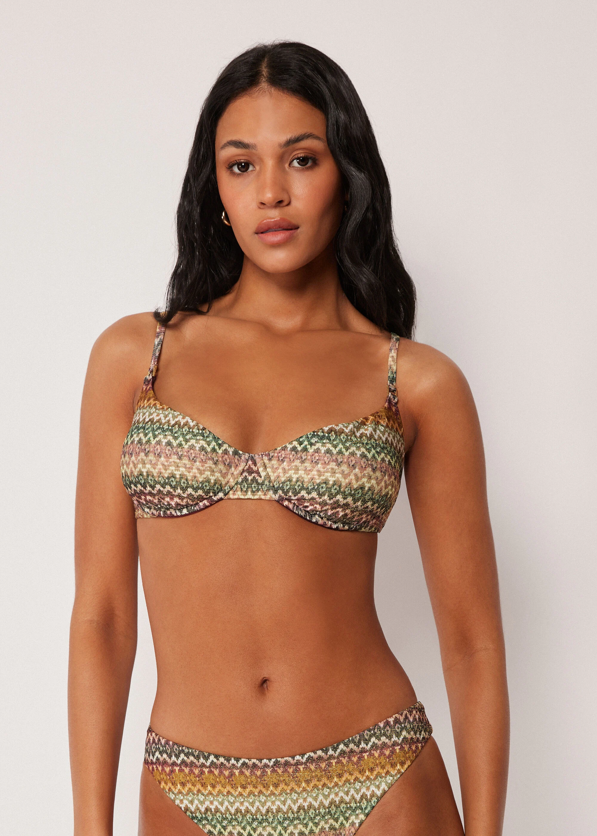 Balconette Swimsuit Top Elegant Ethnic