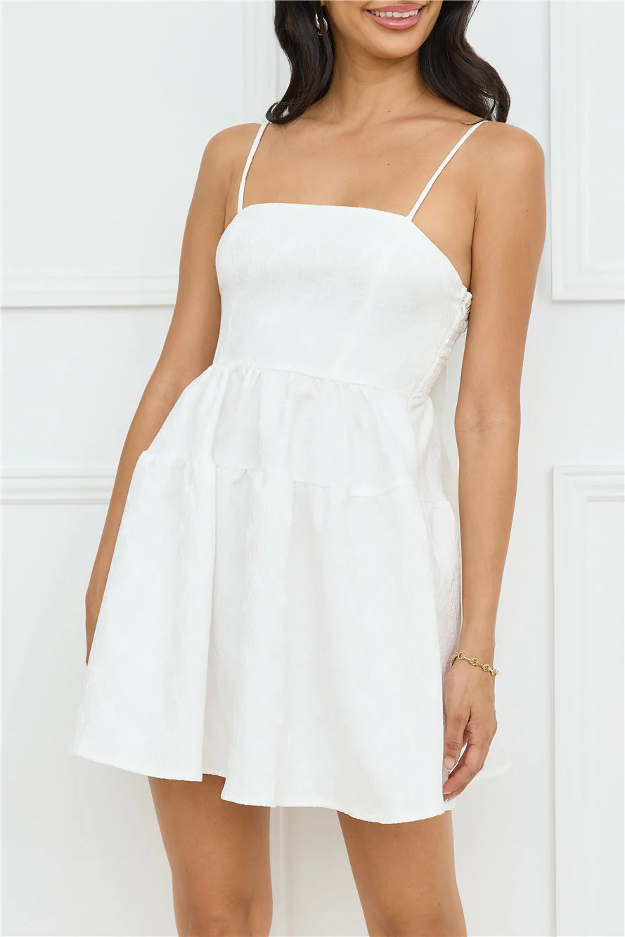 Softly Stunning Mini Dress White