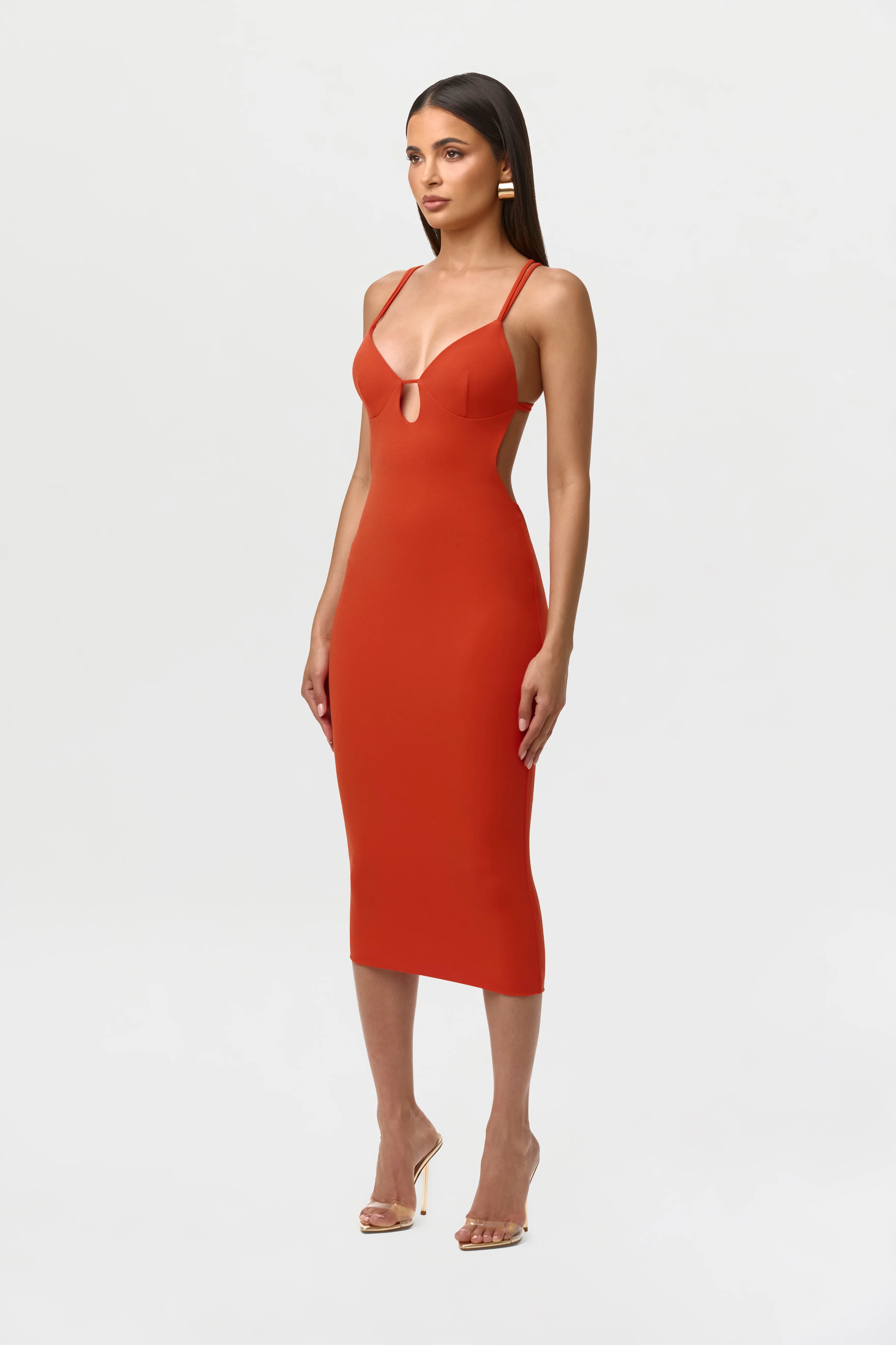 Crepe Midi Dress