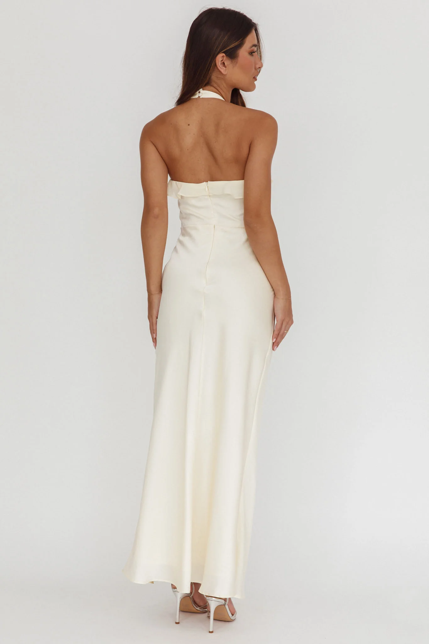 Starlet Halterneck Sash Maxi Dress Butter