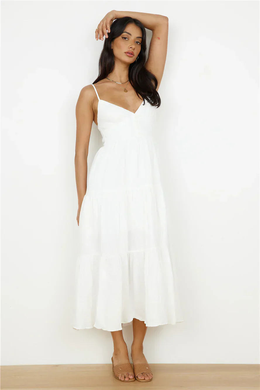Share The Love Maxi Dress White - luluinthesky