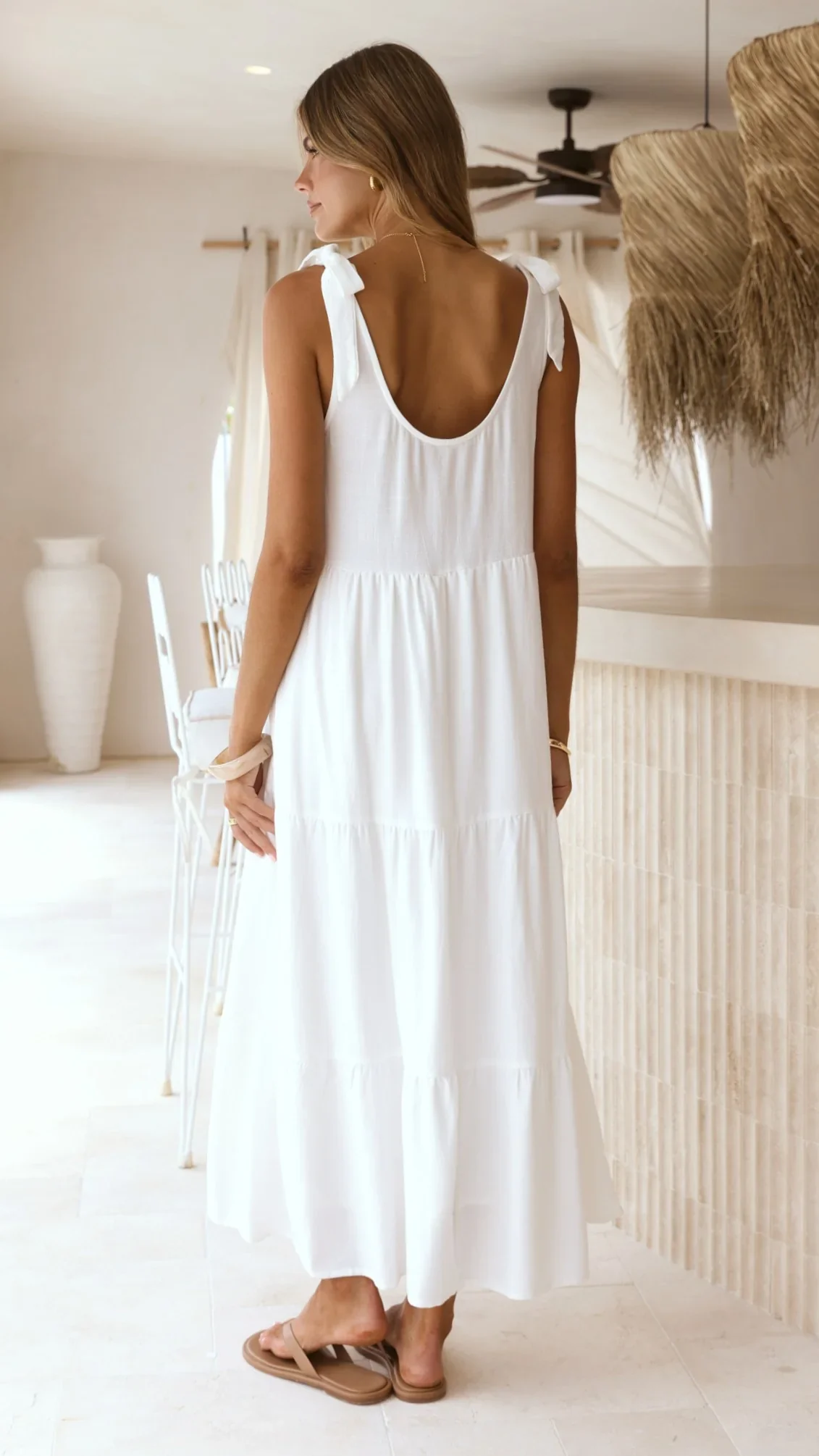 Jaliyah Midi Dress - White