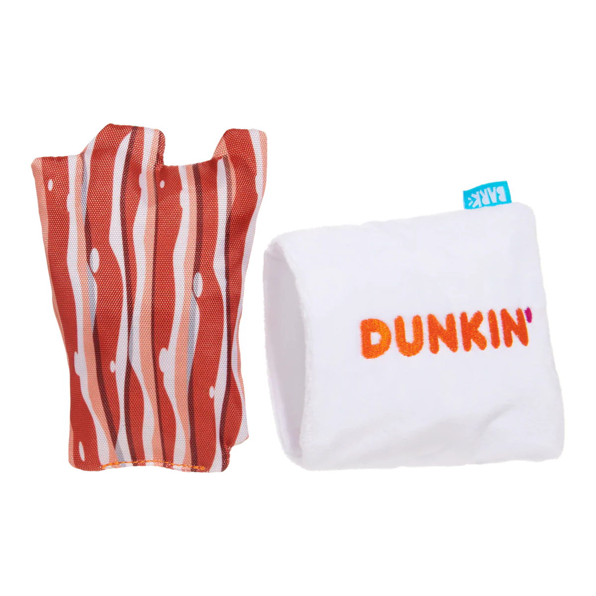 Dunkin'® Snackin' Bacon Plush Multi-Part + Enrichment Dog Toy
