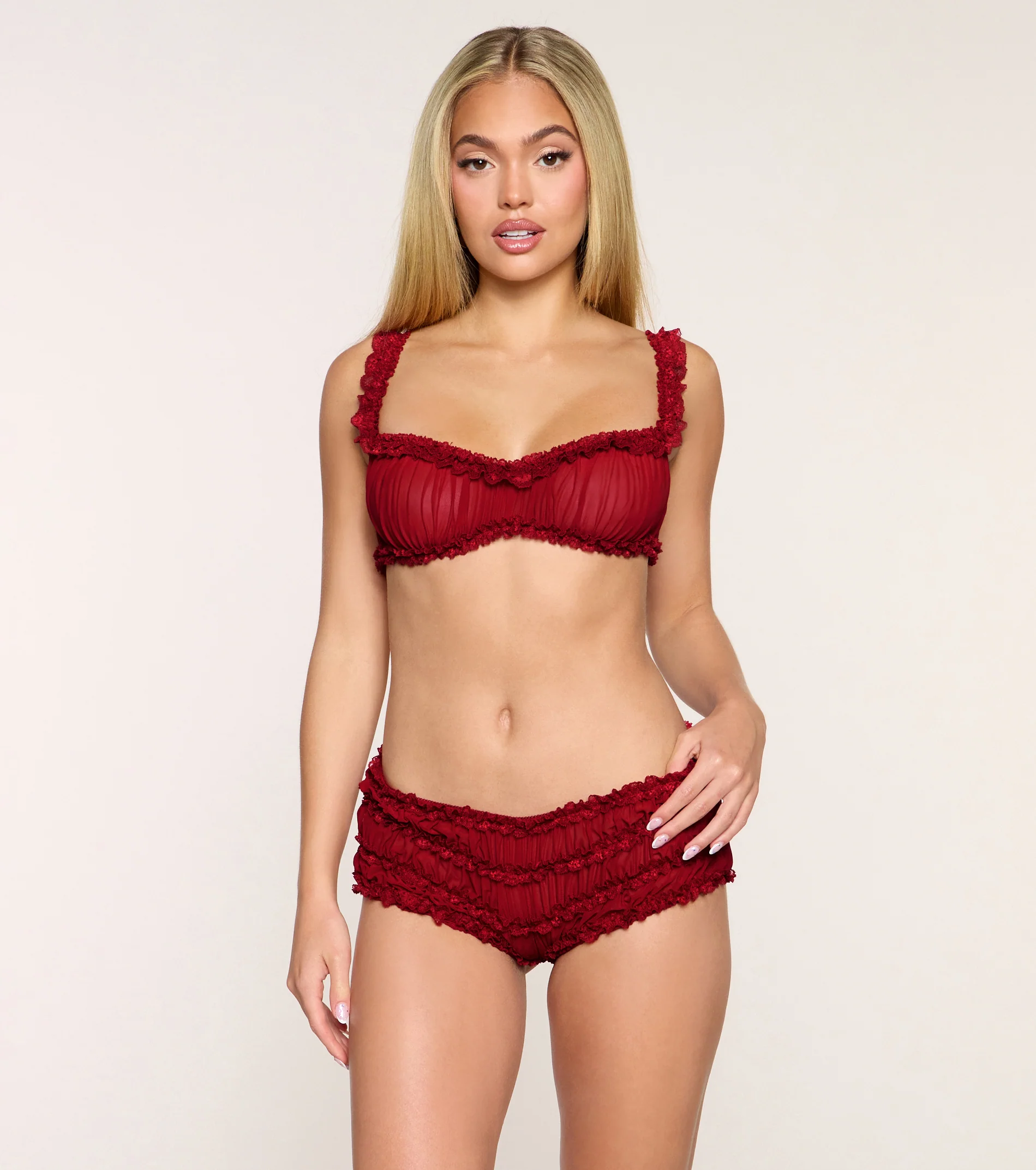 Sweet But Bold Ruffle Hot Shorts