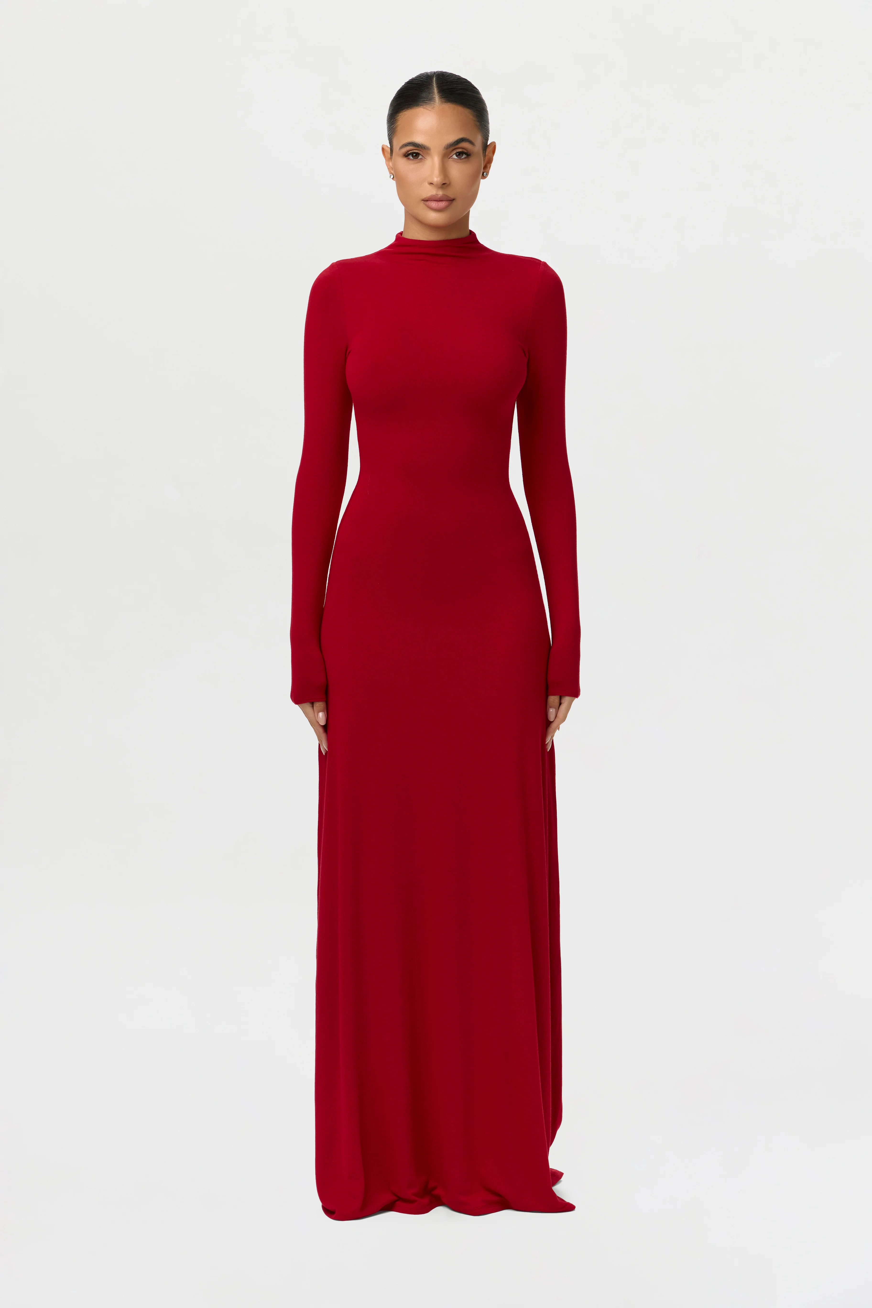 NW Mock Neck Maxi Dress