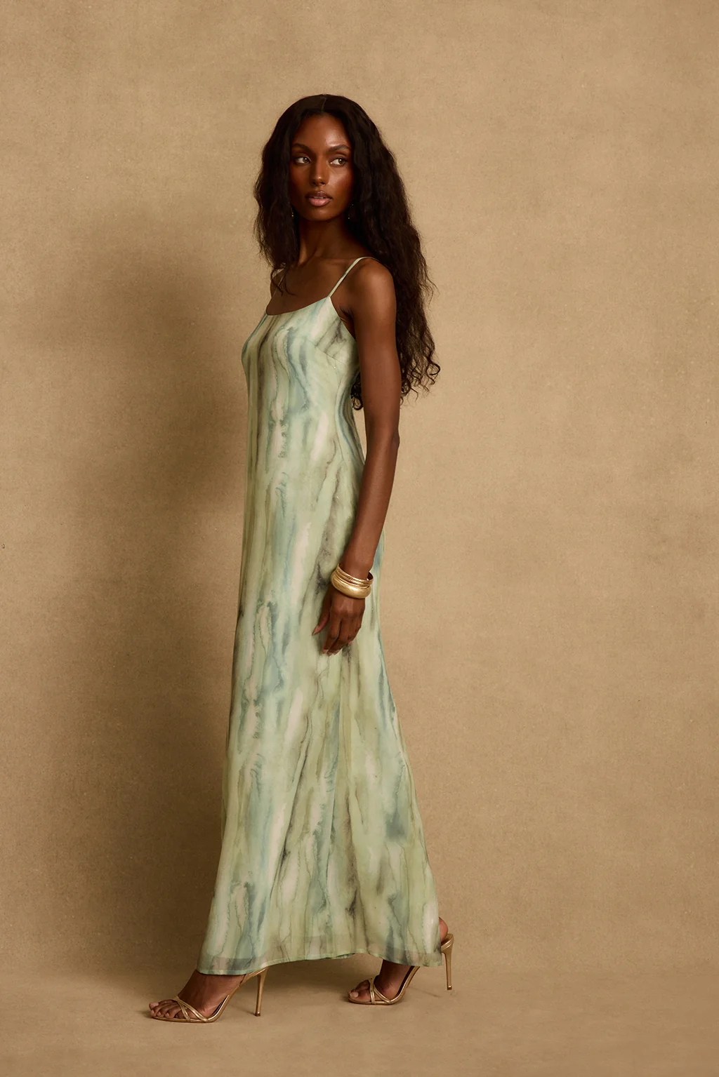 Nerissa Sage Chiffon Maxi Dress