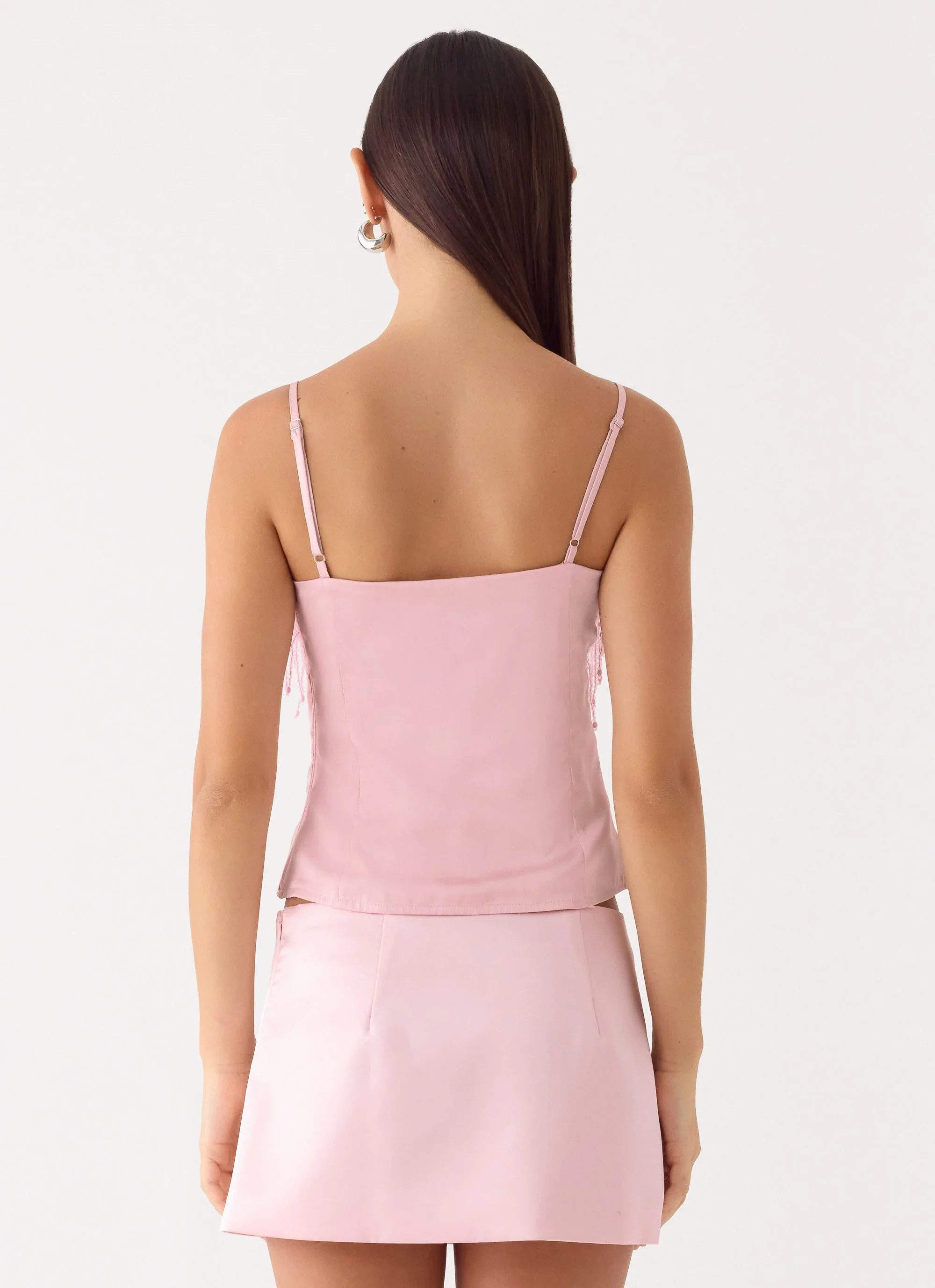 Siren Beaded Sequin Top - Pink