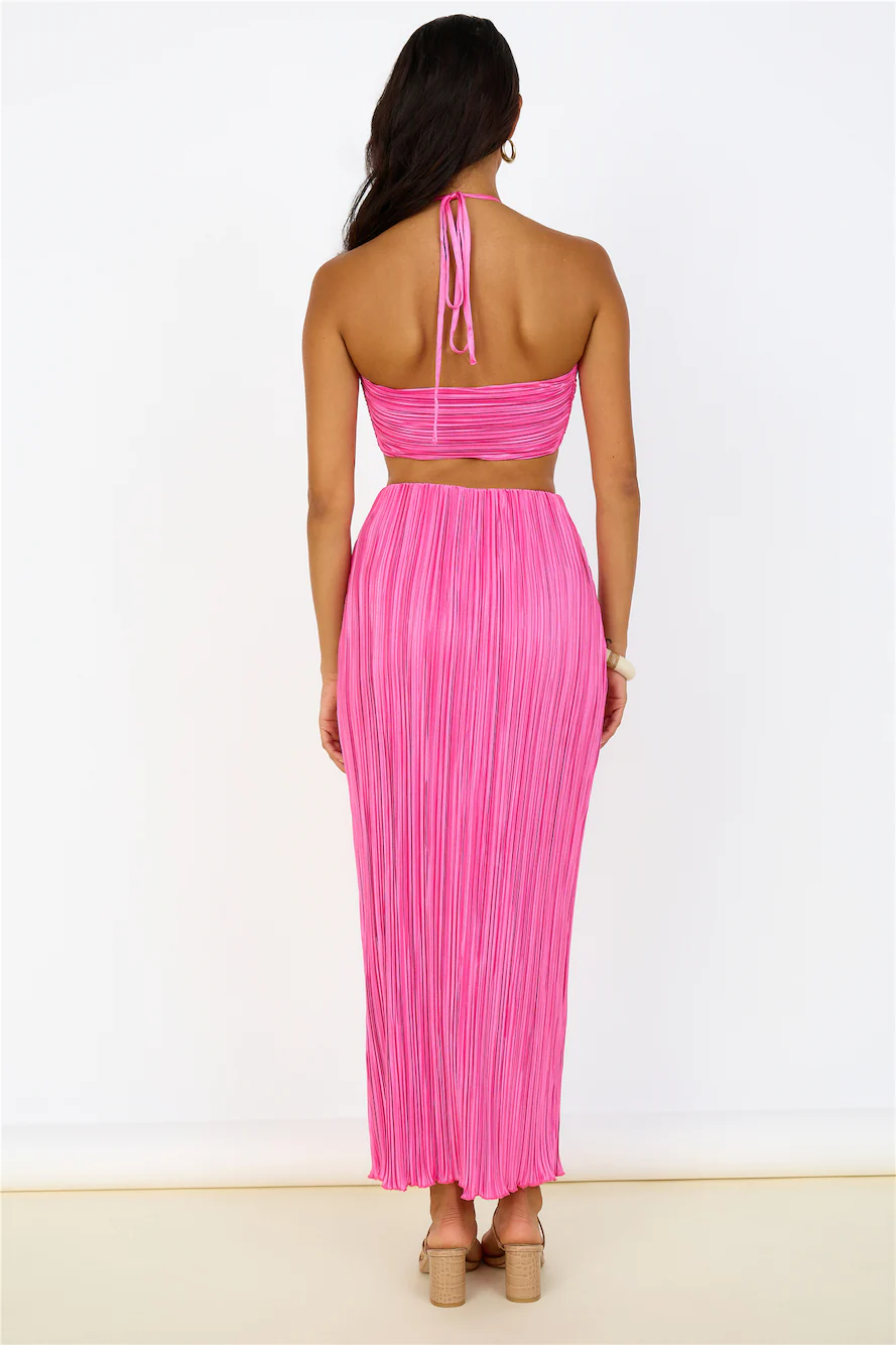Surrender Yourself Maxi Skirt Pink