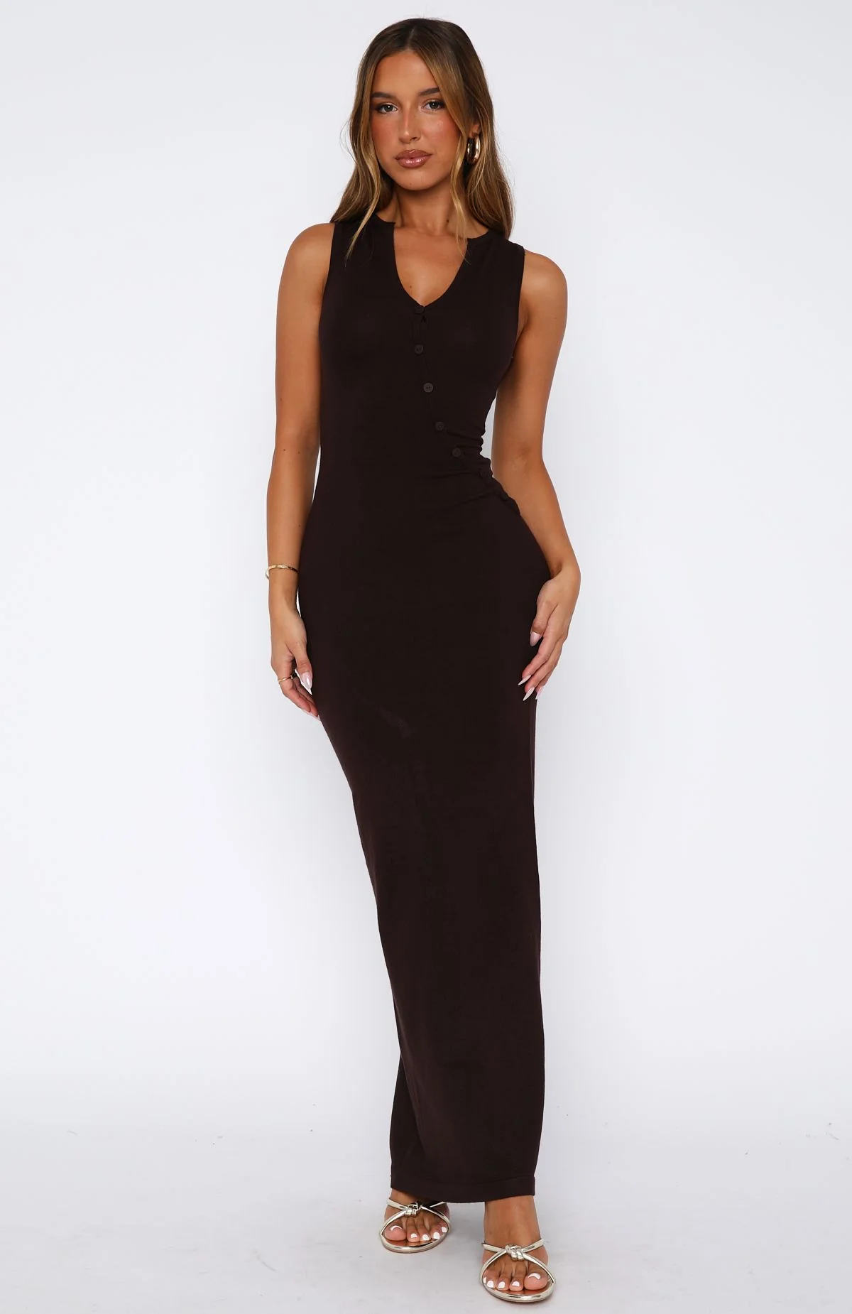 She's Back Maxi Dress Espresso