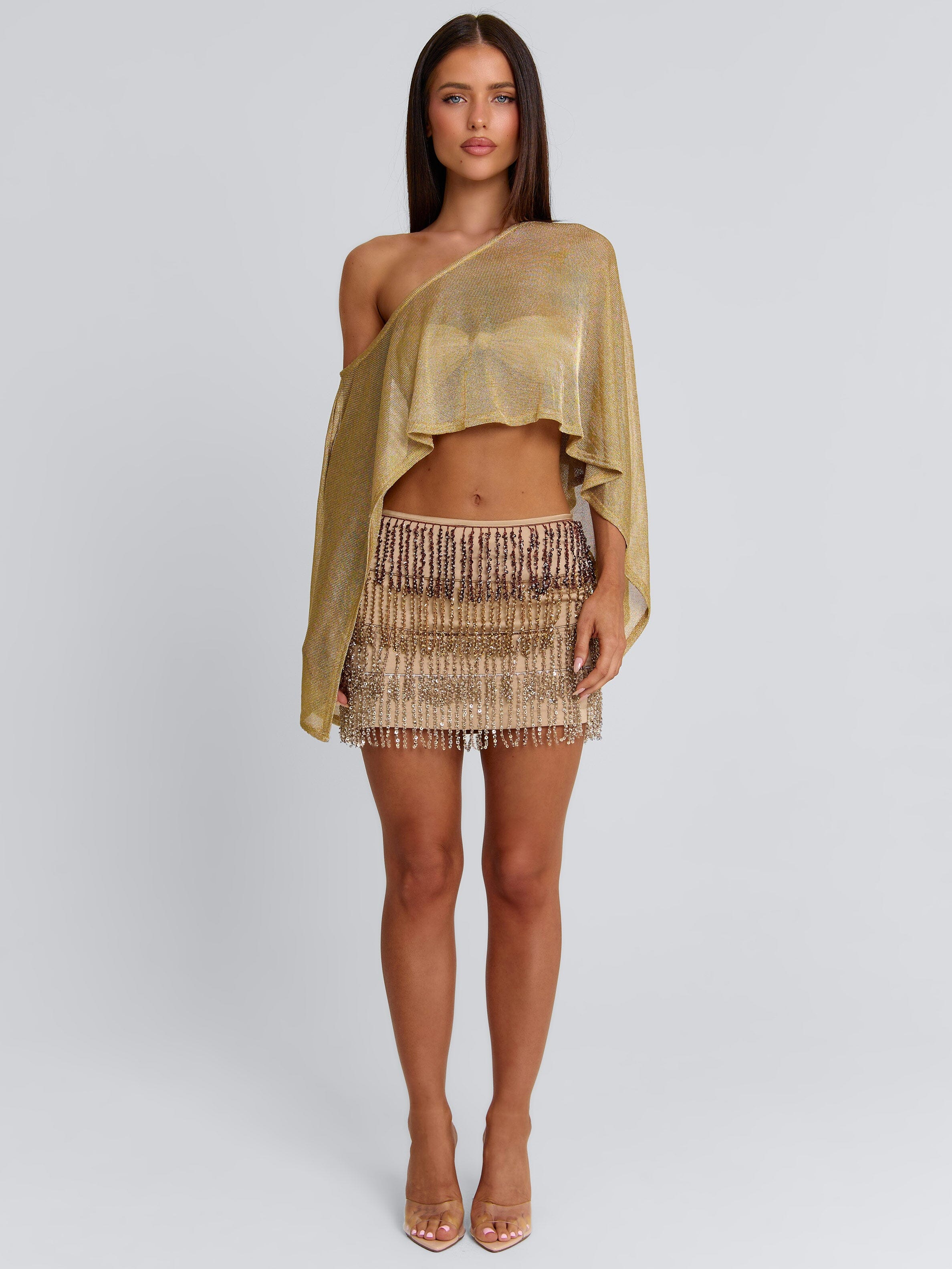 Valina-Mini-Skirt-Gold