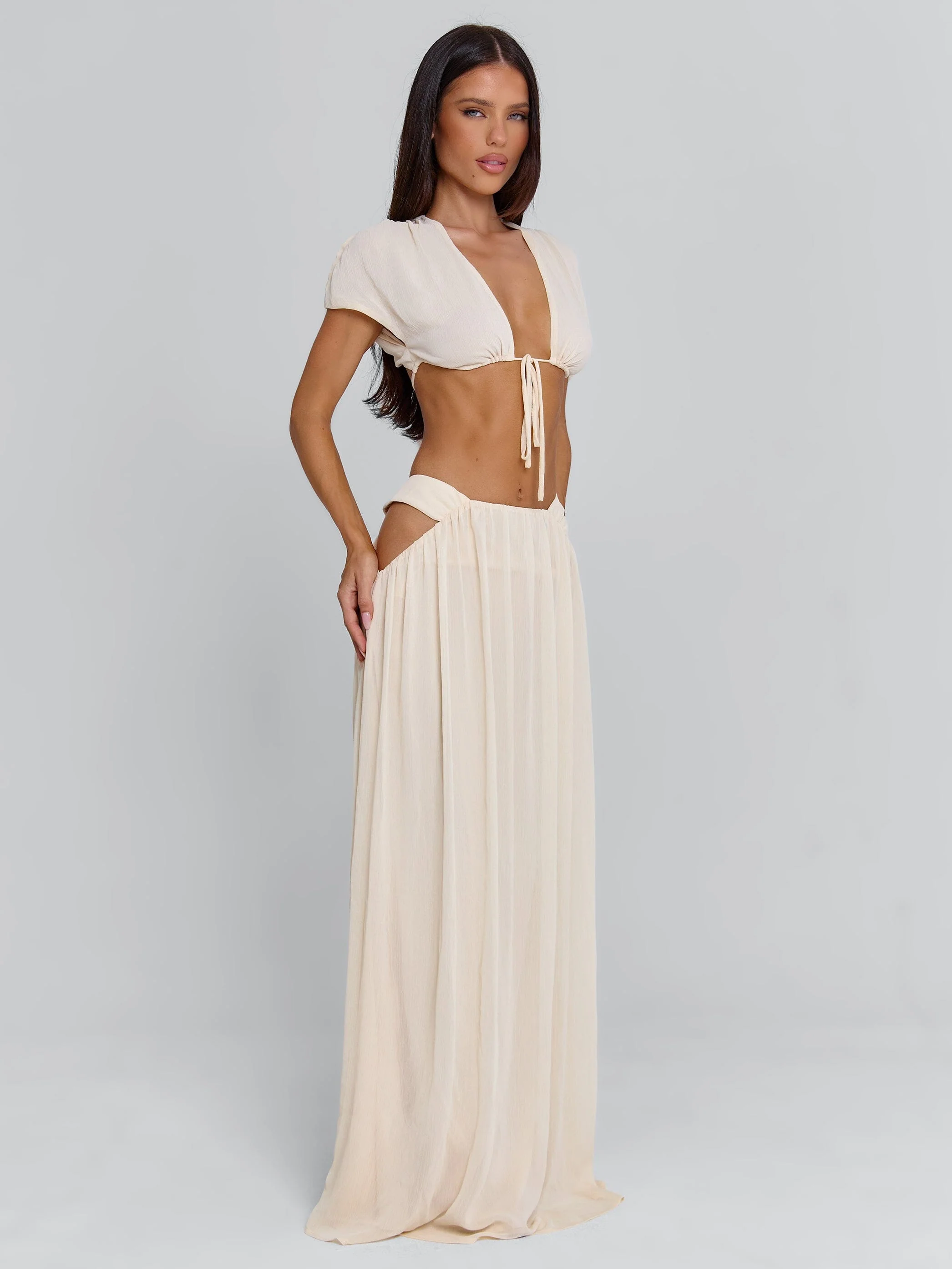 Soleia Maxi Skirt Cream