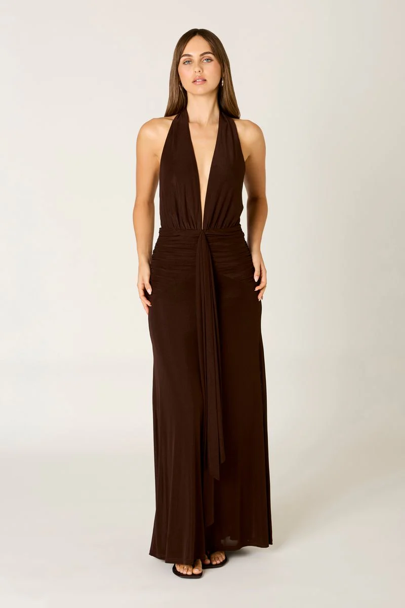 Jersey Halter Maxi Dress