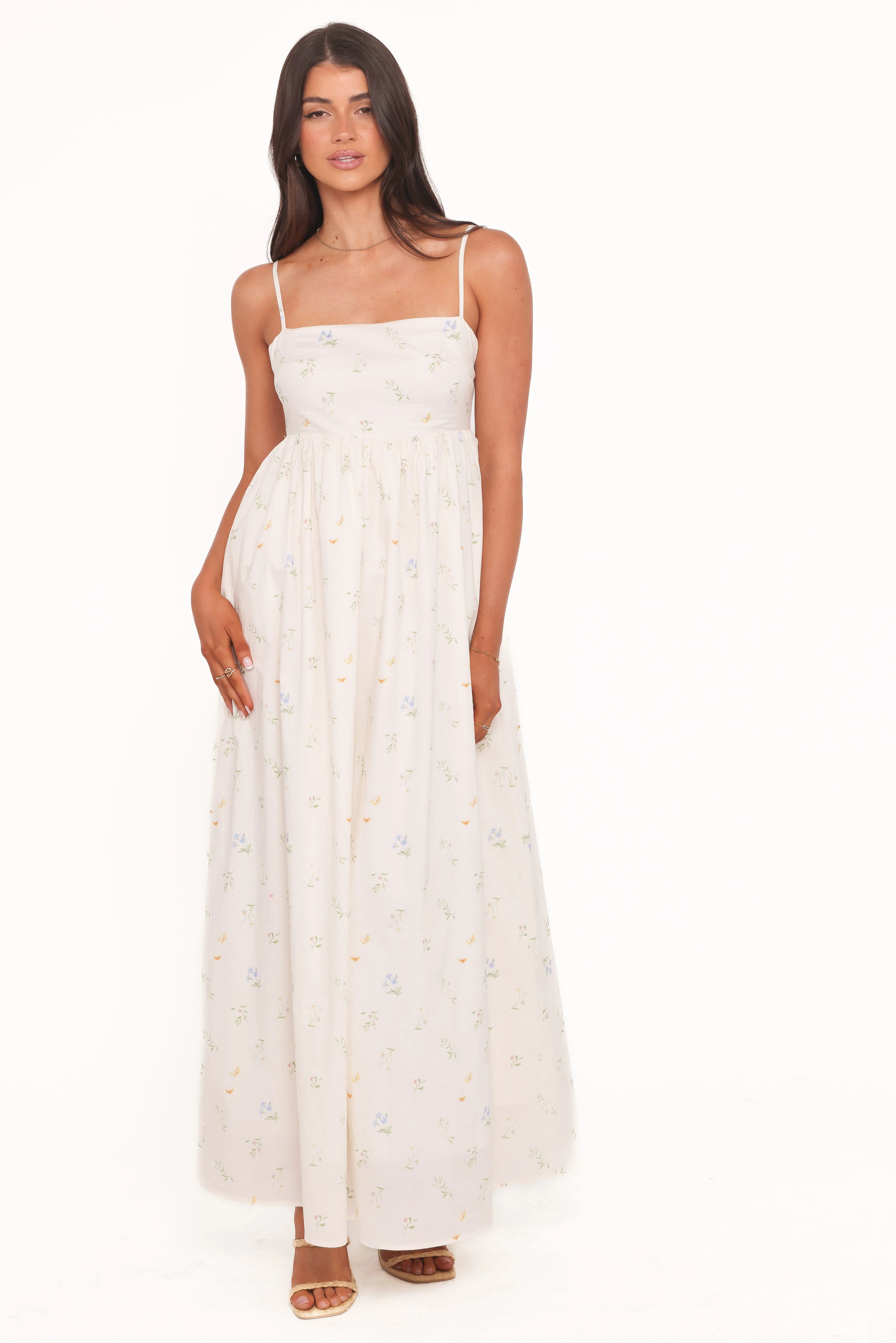 Odessa Maxi Dress - White Floral