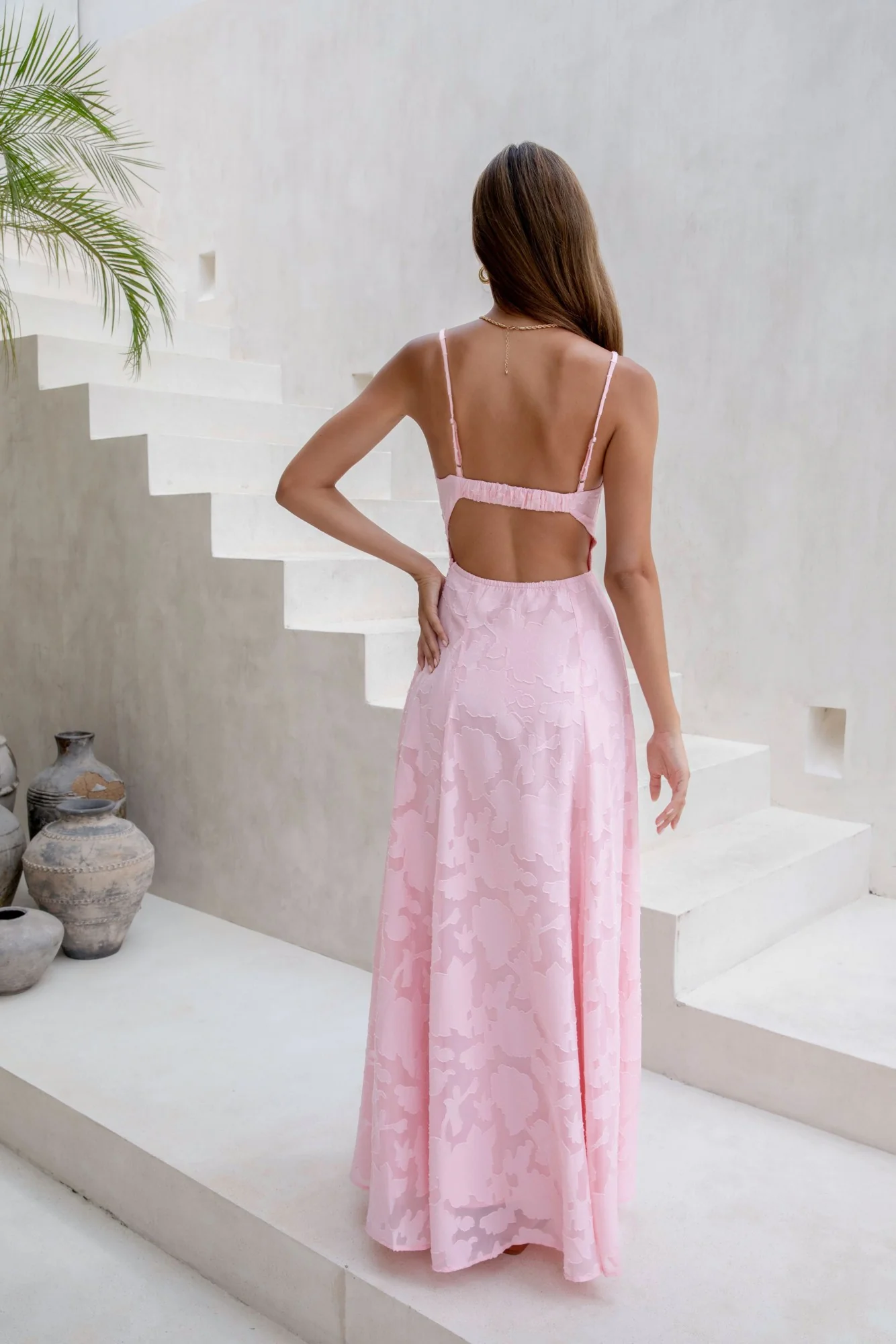 Lost In The Skies Maxi Dress Pink - luluinthesky