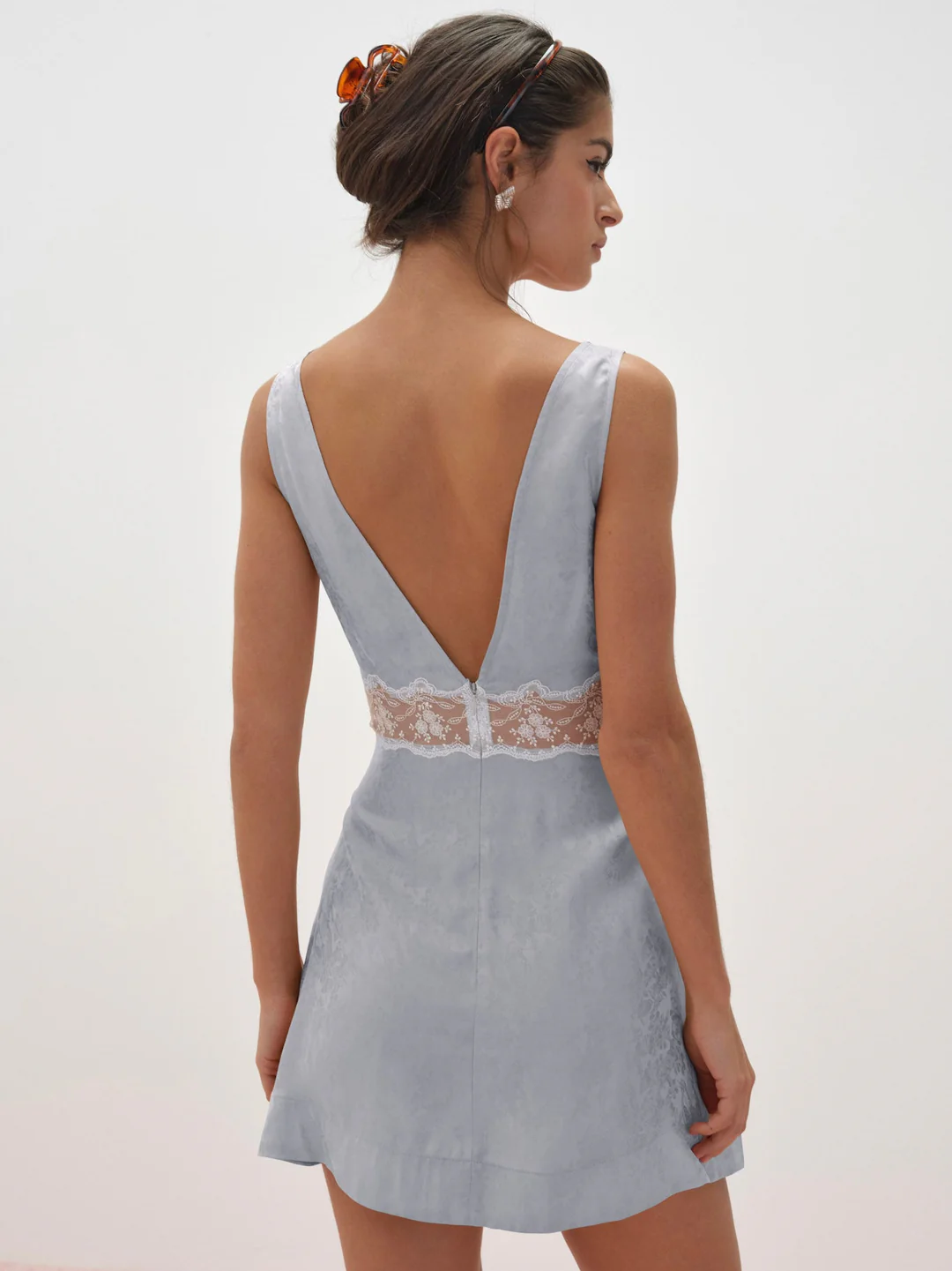 Bluebird Jacquard Mini Slip Dress