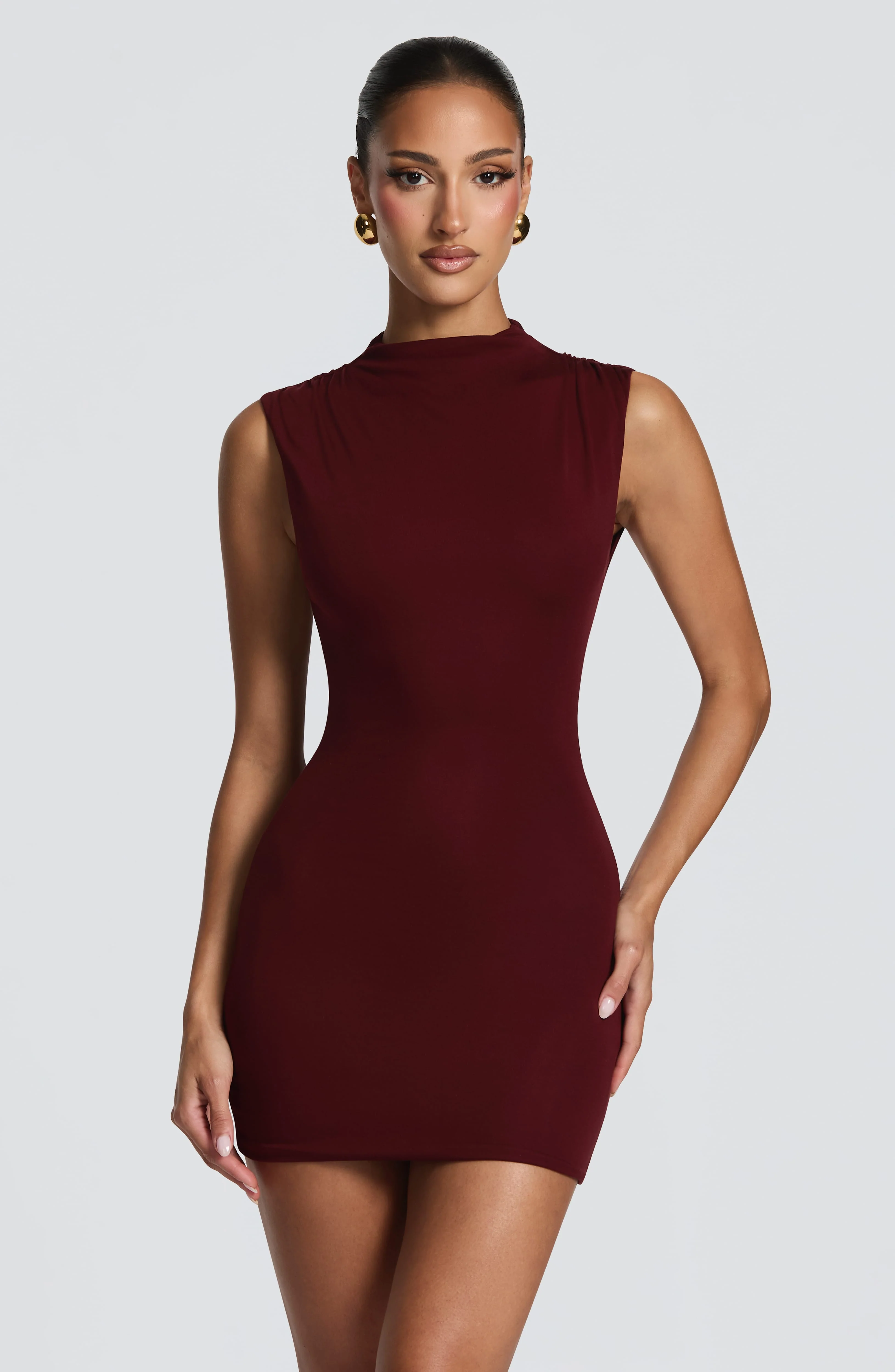 Soline Mini Dress - Cherry Lacquer