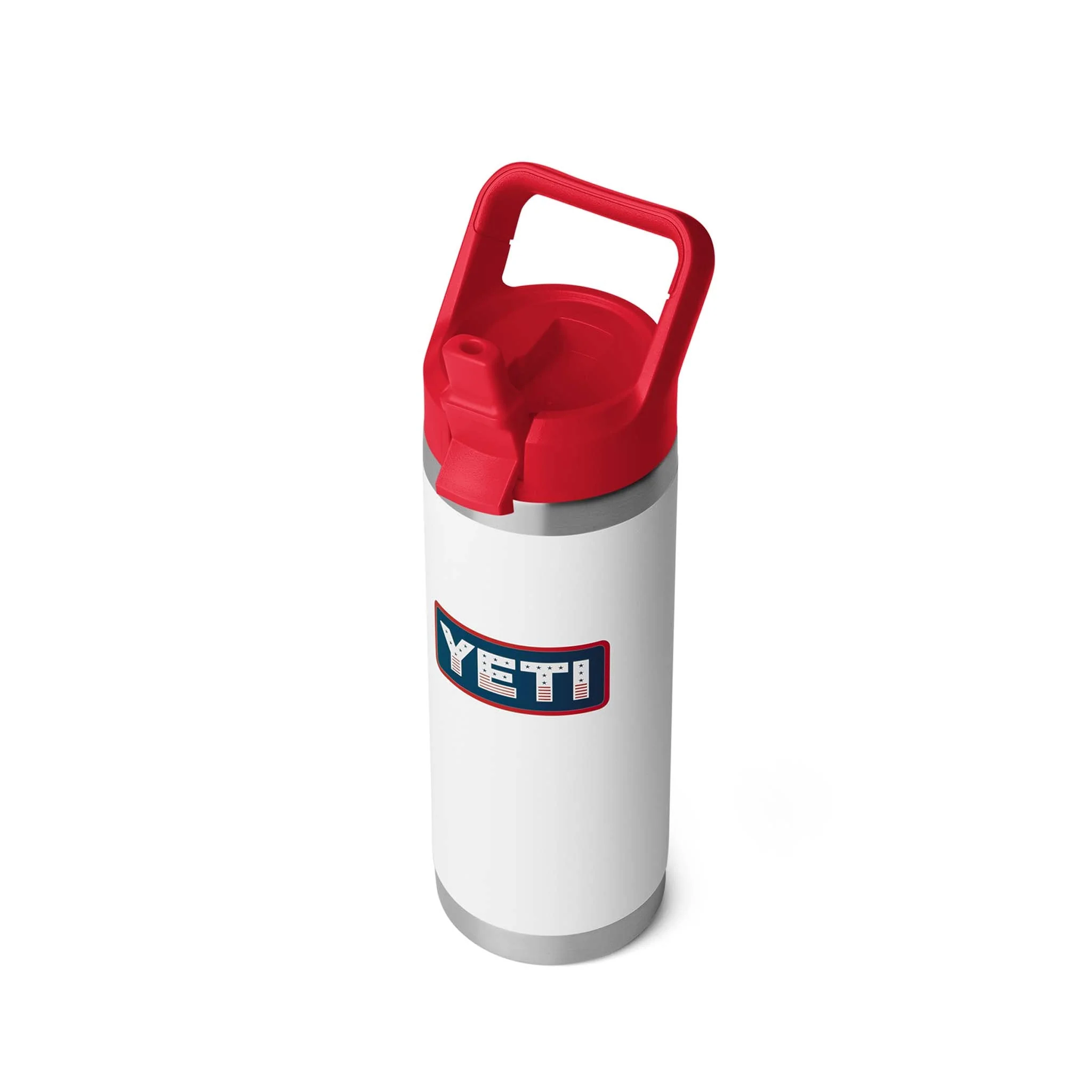 YETI Red. White. and Navy Rambler 18oz Chug Bottle - luluinthesky