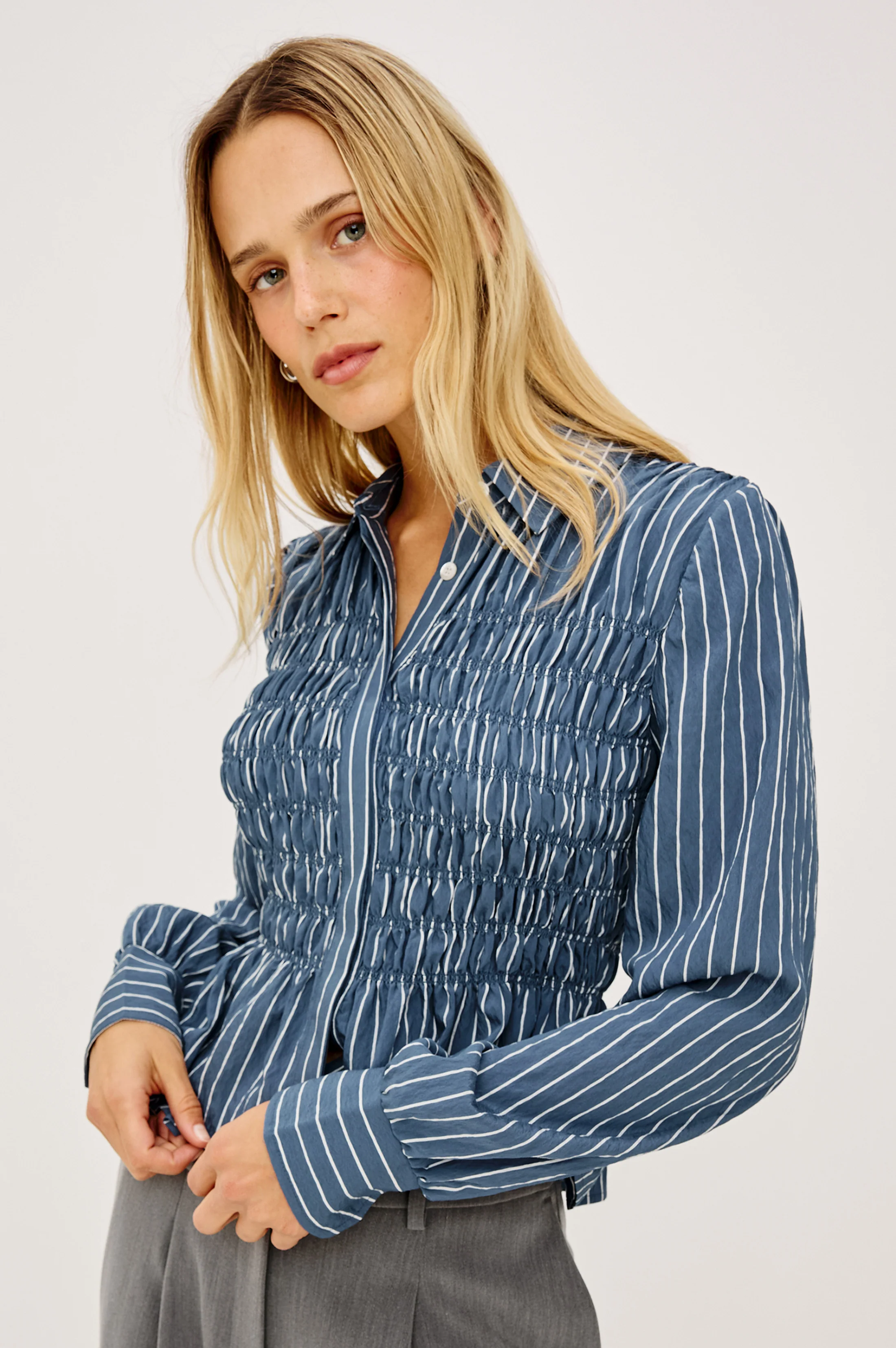 Bradshaw Shirt - Washed Indigo Stripe