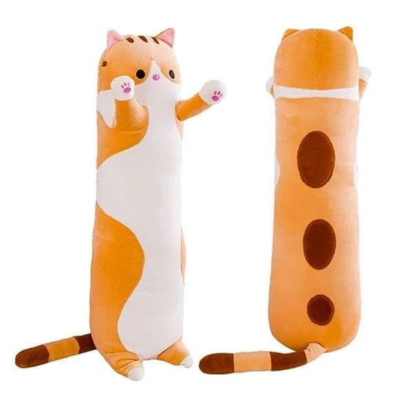 Extra Long Animal Plush Toy 4.5ft Body Pillow - Orange Tabby Cat