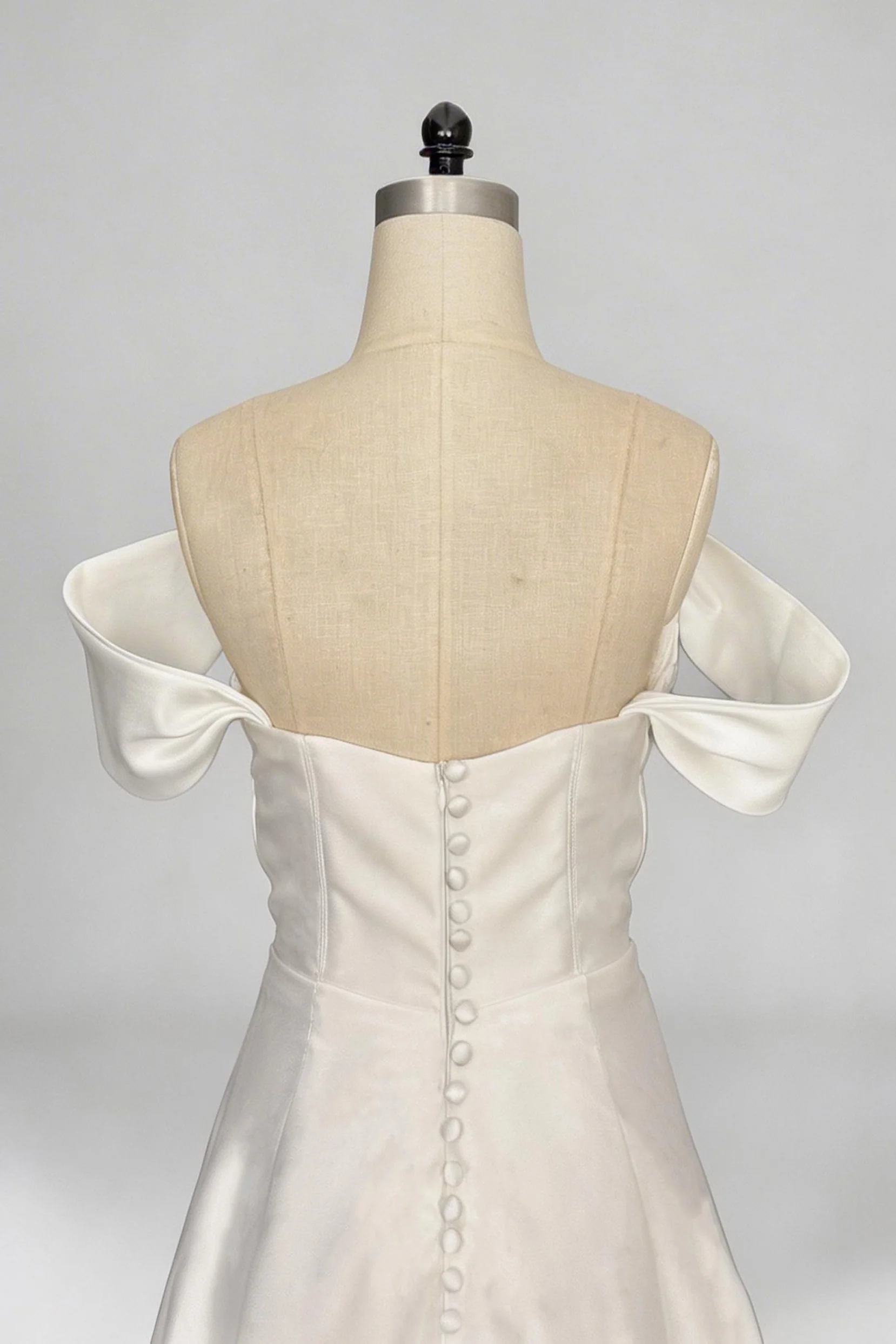 A-Line Court Train Mikado Wedding Dress CW3451