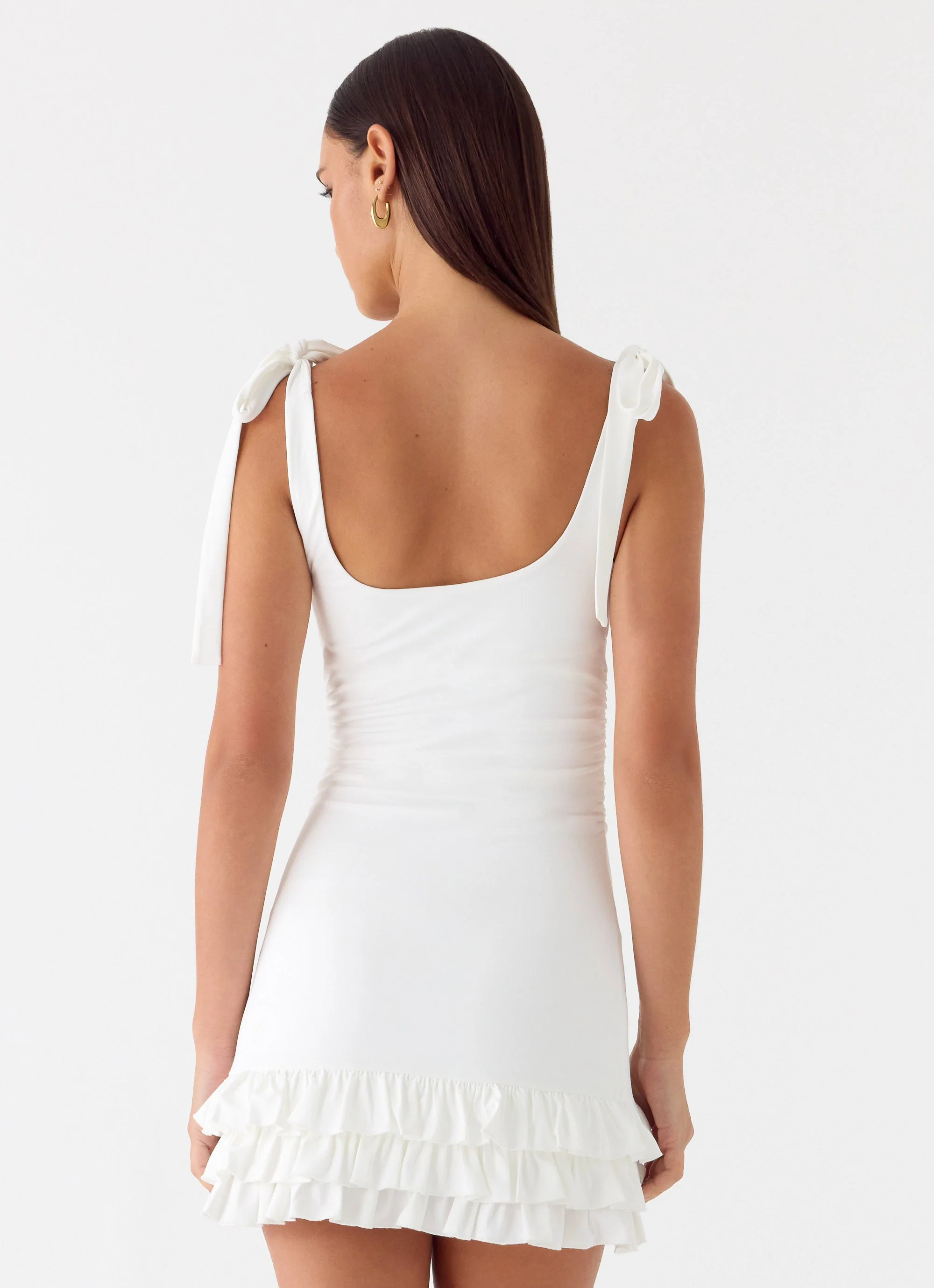 Laufey Mini Dress - White - luluinthesky