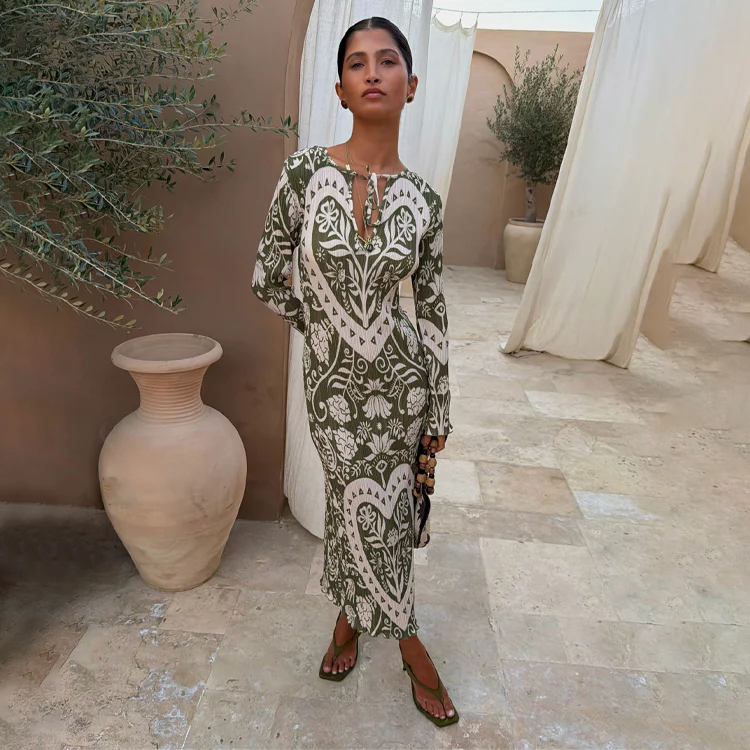 Olive Amara Plisse Gaia Dress