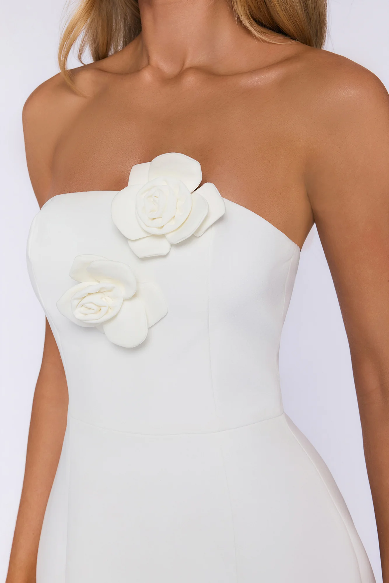 Viva La Vibes Strapless Mini Dress White - luluinthesky