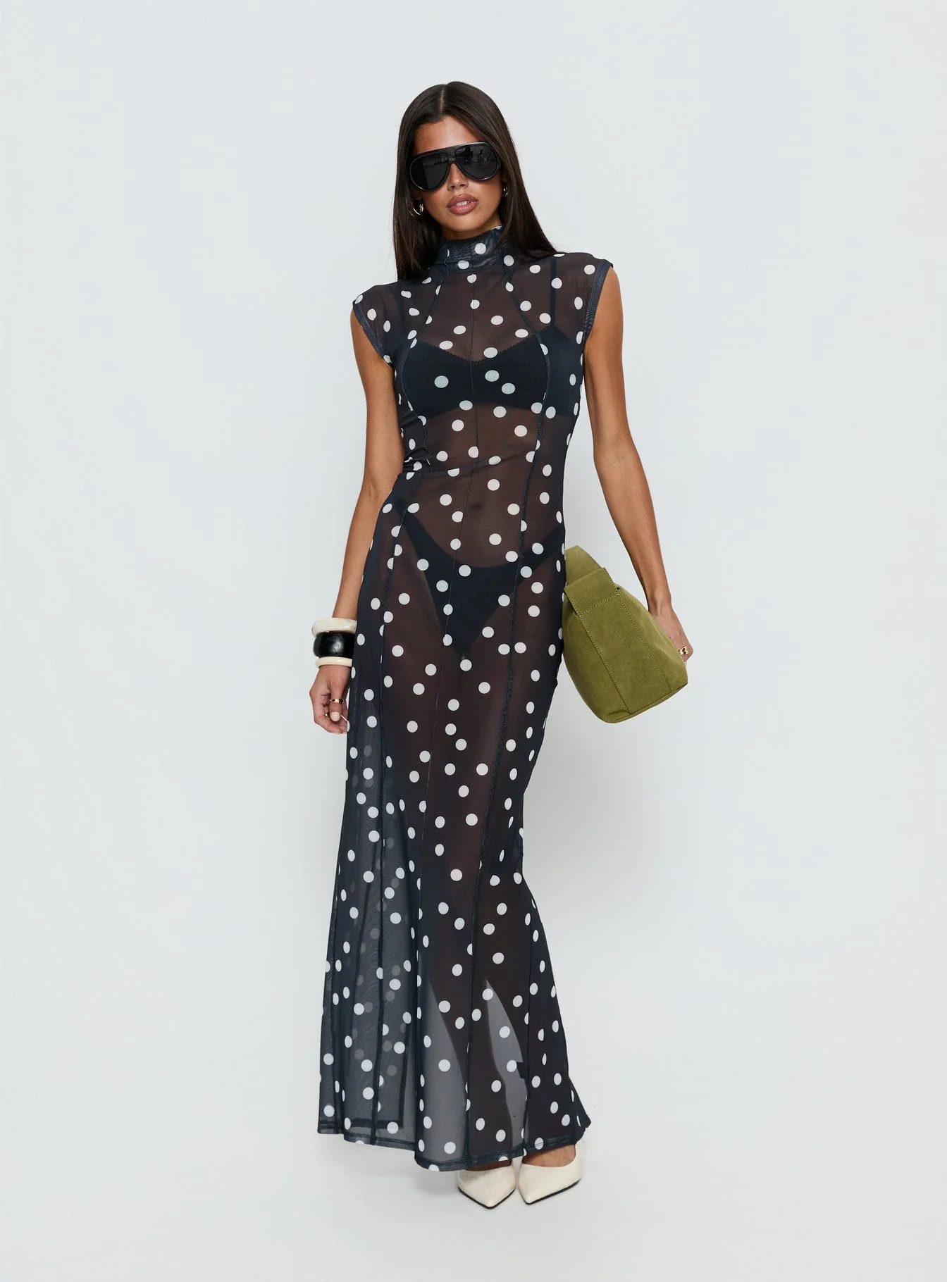 Redefined Maxi Dress Noir Polka