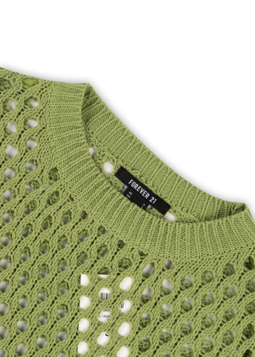 Open-Knit Crochet Sweater