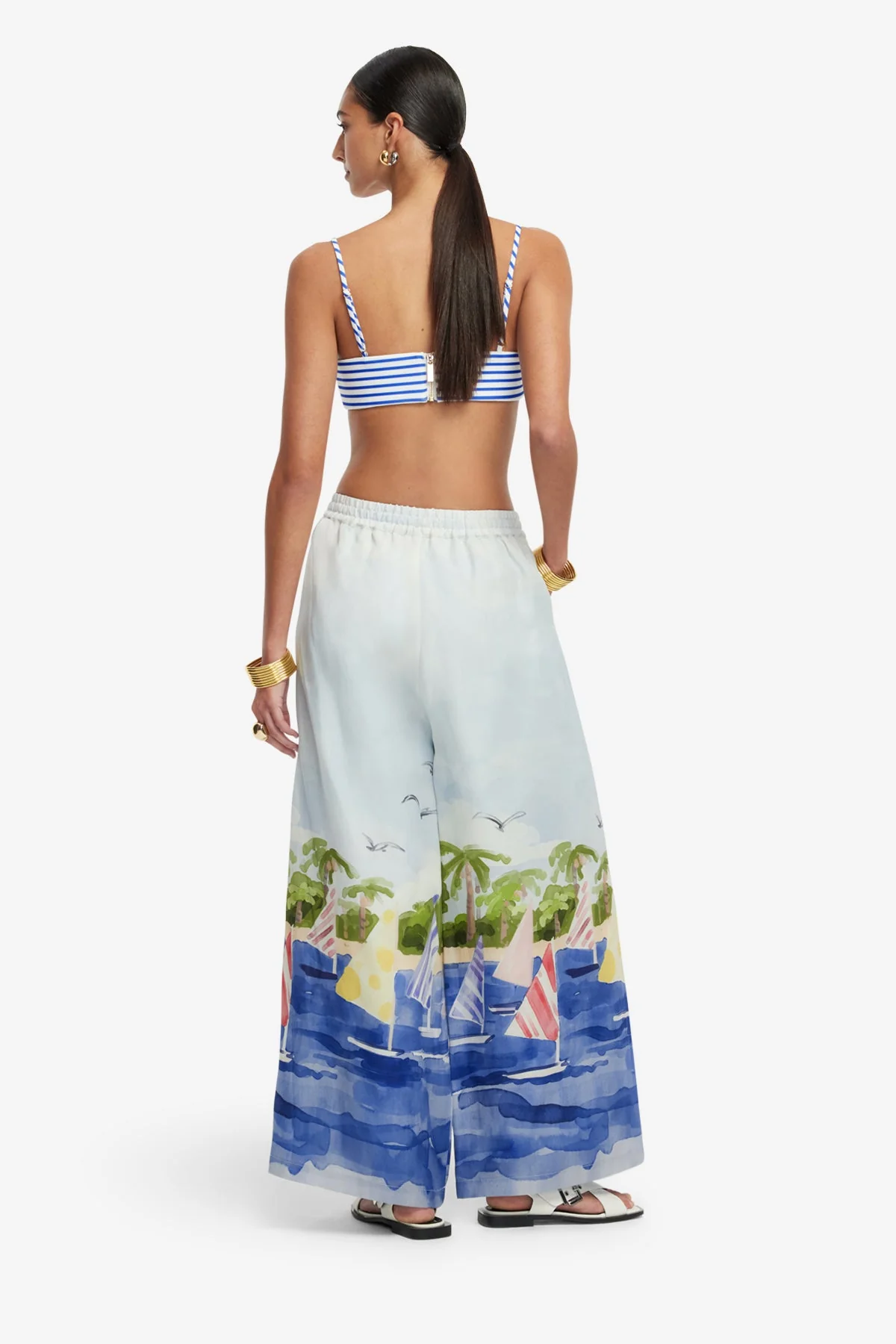 Julia Striped Bralette - Navy