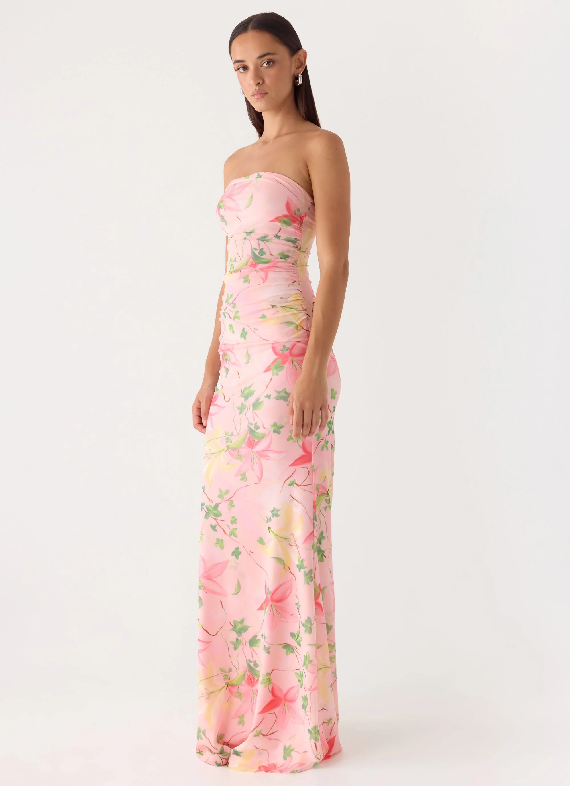 Iroha Strapless Maxi Dress - Blooming Spring - luluinthesky
