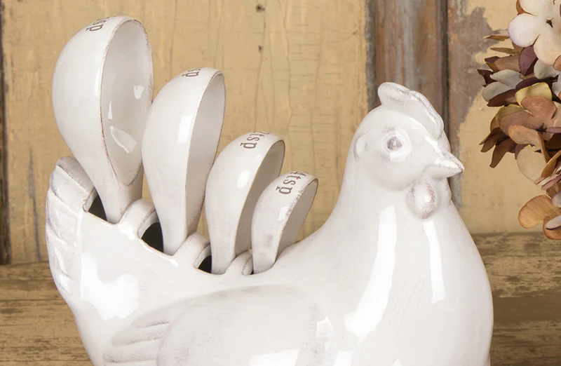Ceramic Chicken Measuring Spoon Set
