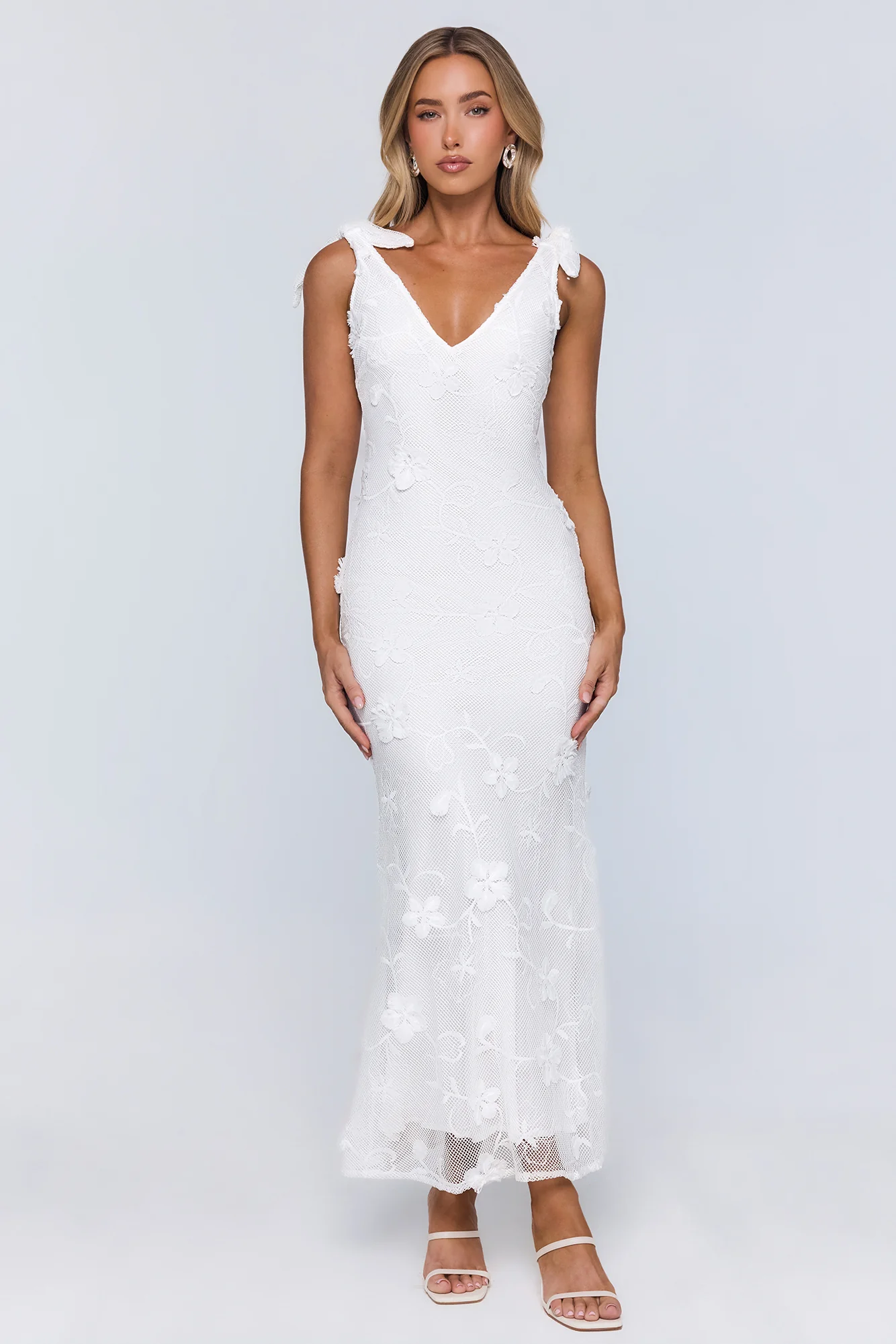 Poolside Summer Maxi Dress White