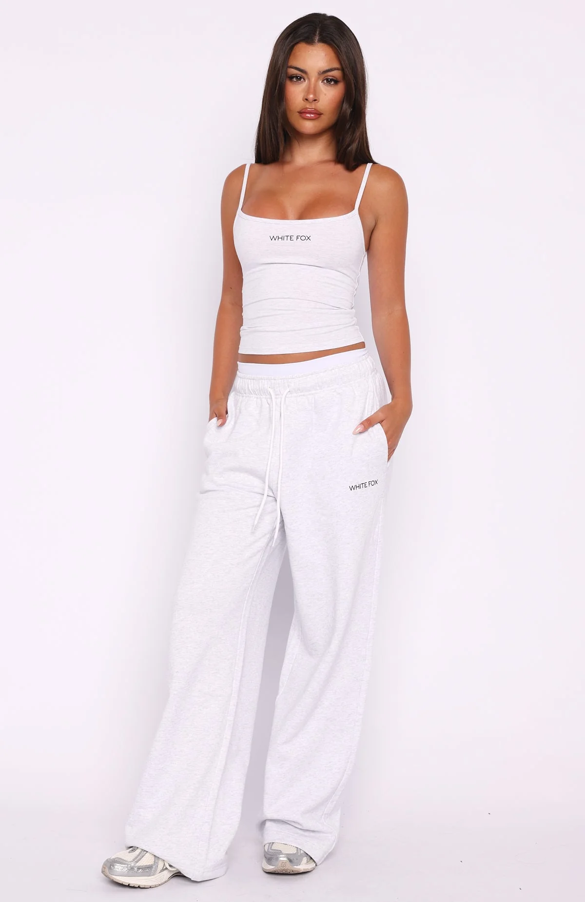 Off The Field Double Waistband Wide Leg Sweatpants Grey