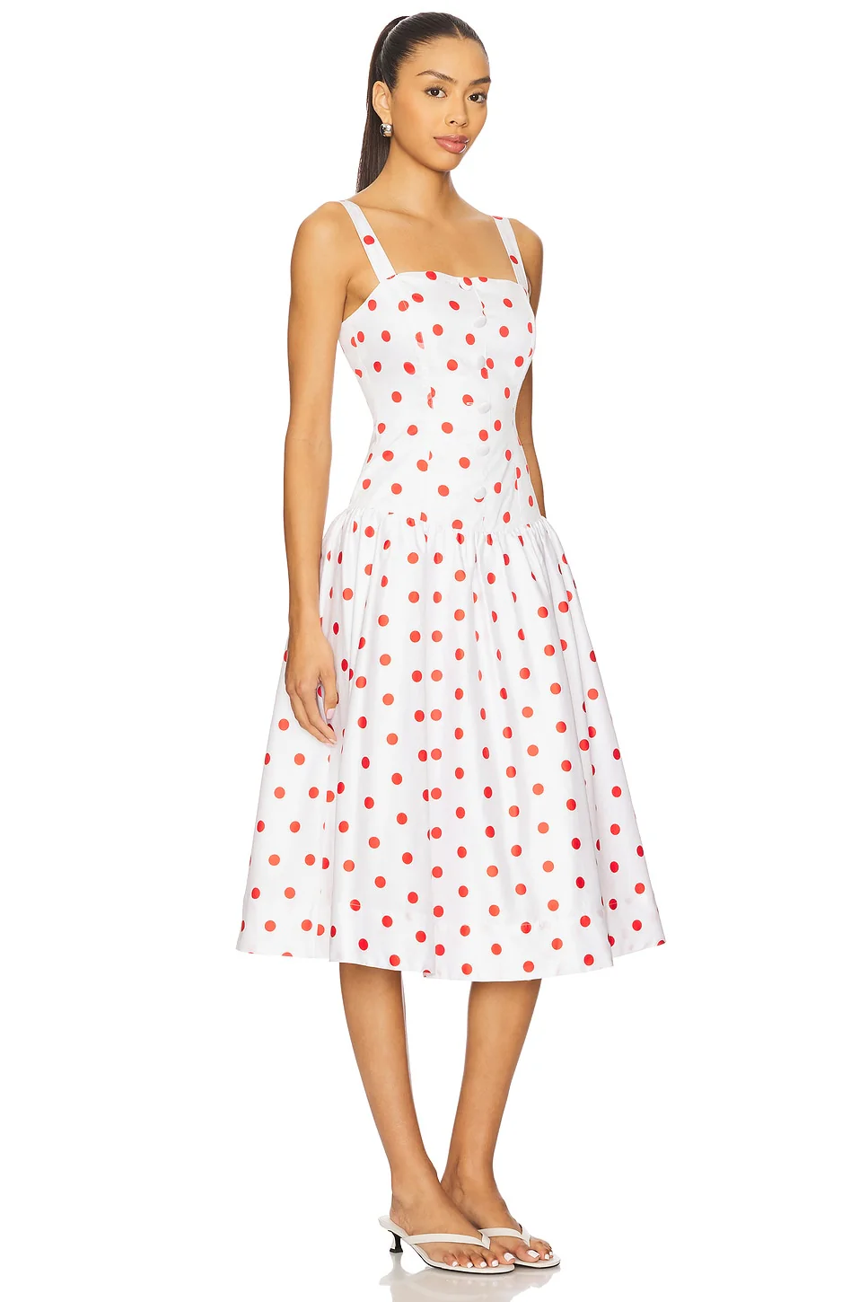 Red Dot Midi Dress