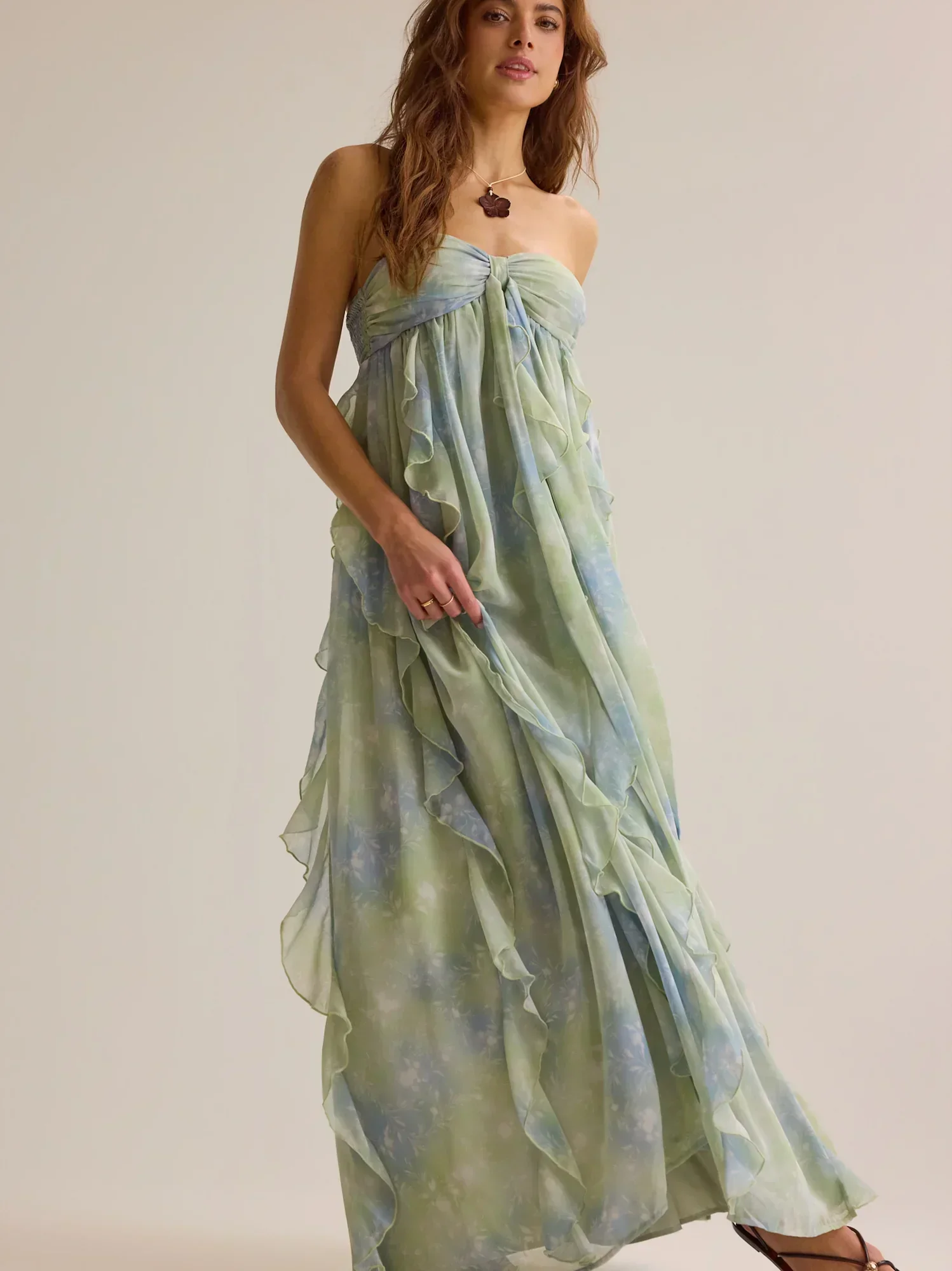 Harvey Ruffle Maxi Dress - luluinthesky