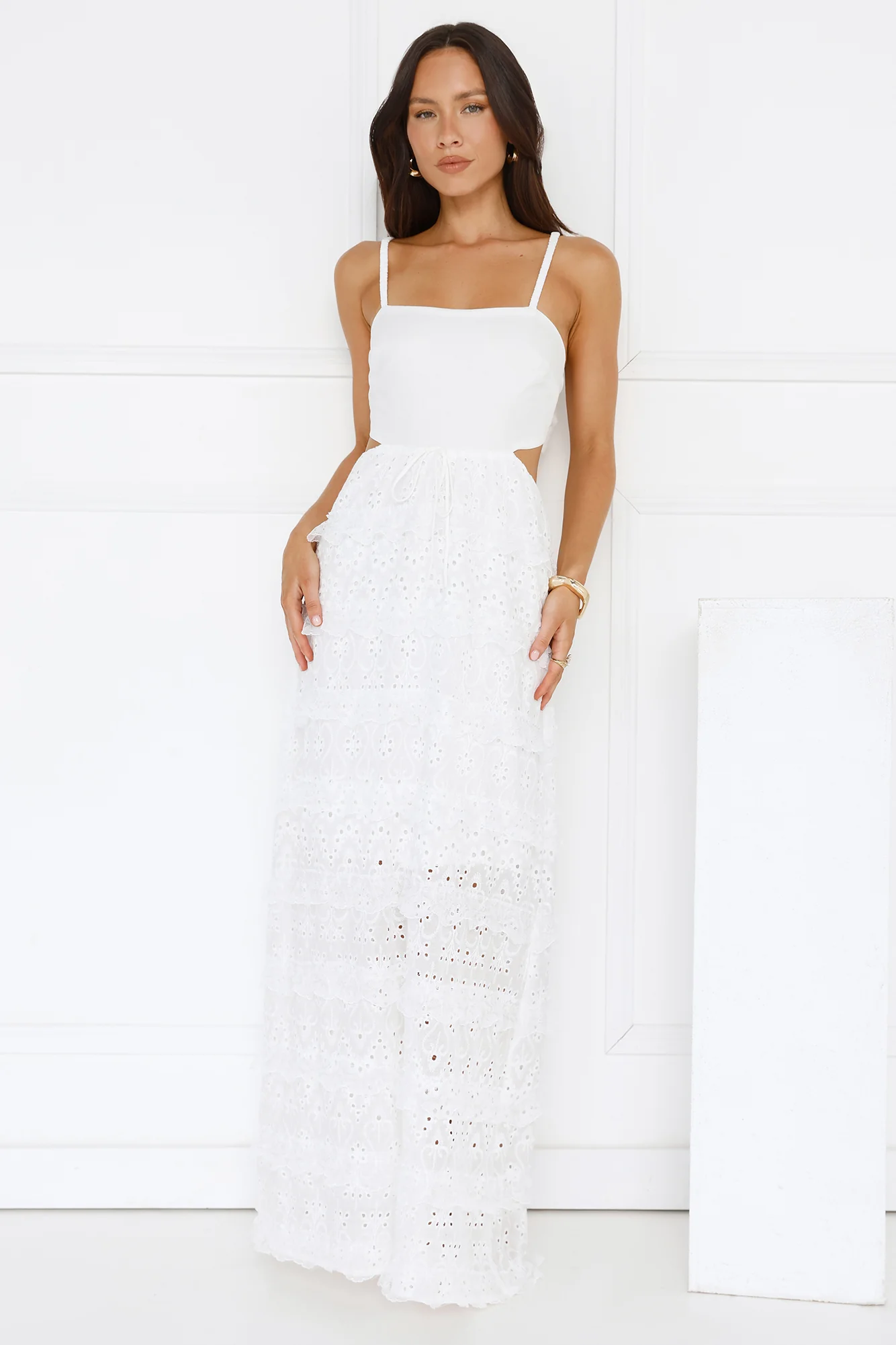 Chic Confidential Maxi Dress White - luluinthesky