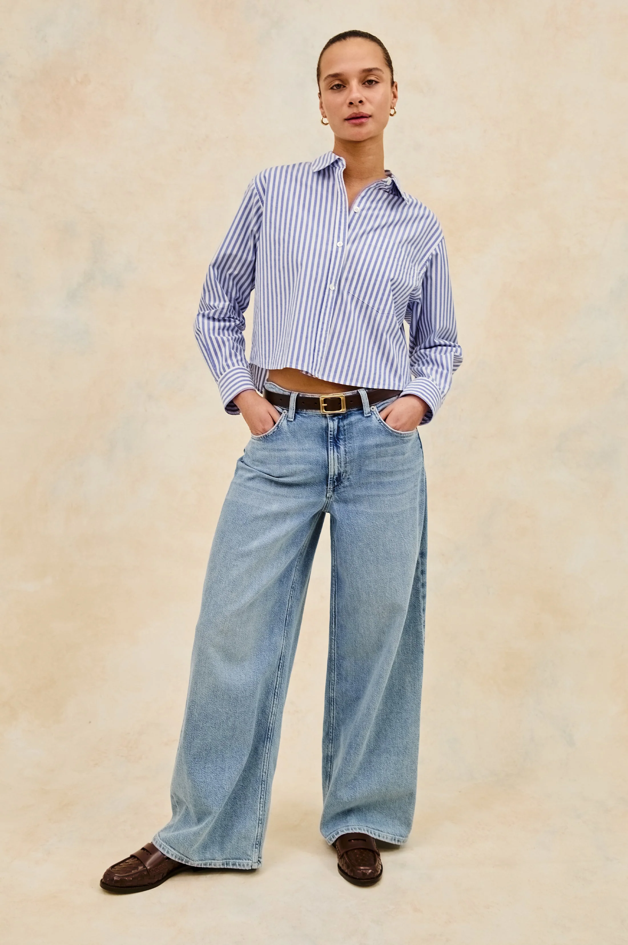 Ramy Shirt - Mariner White Stripe