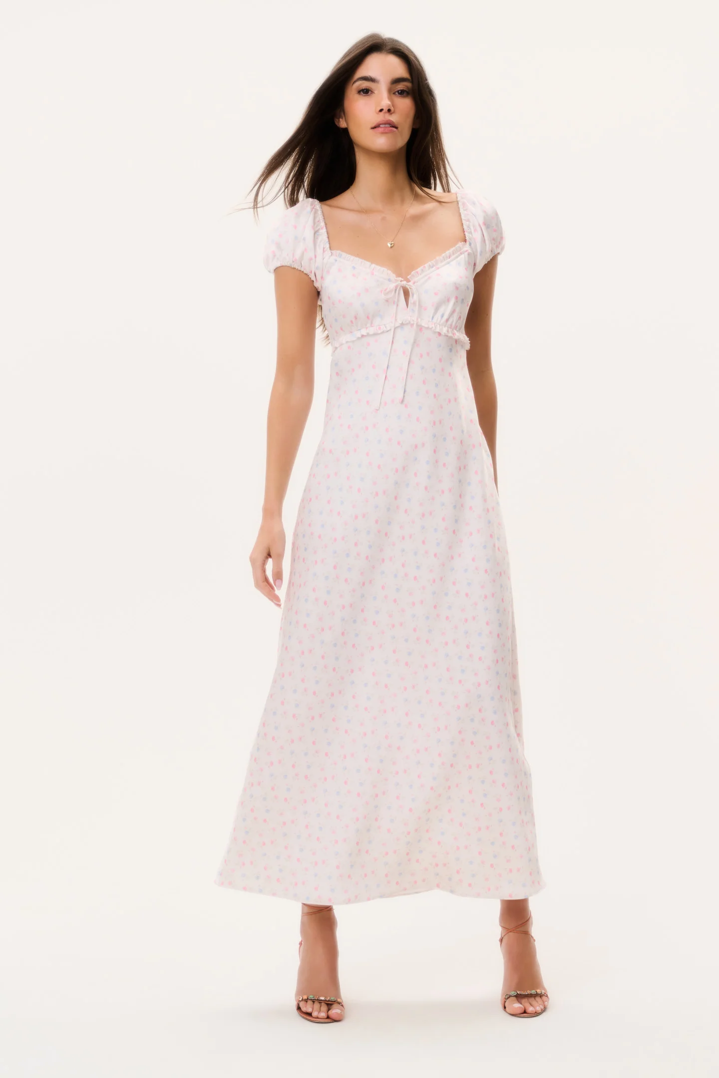 Epone Floral Puff Sleeve Maxi Dress