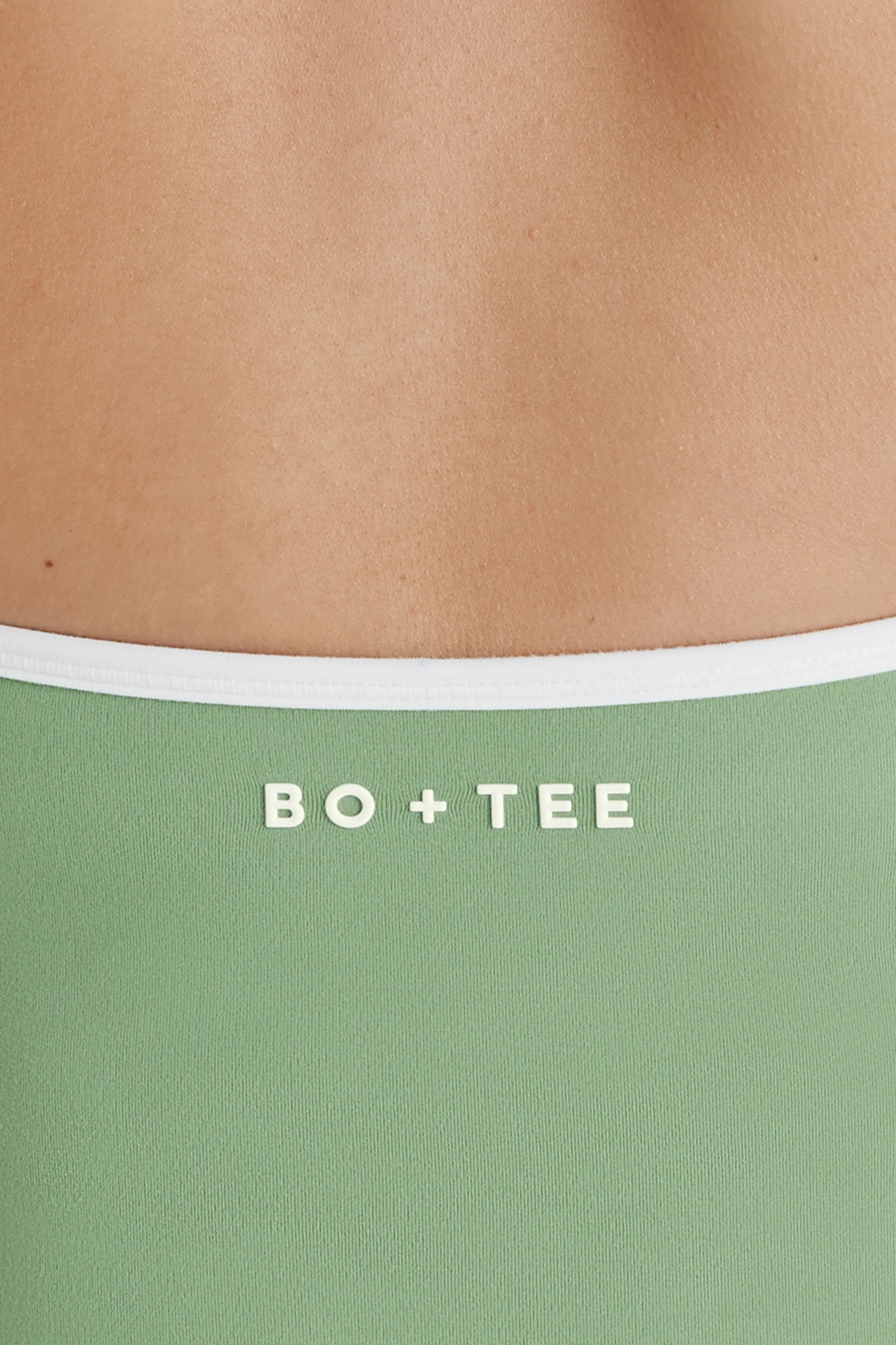 Soft Active V-Neck Halterneck Top in Green