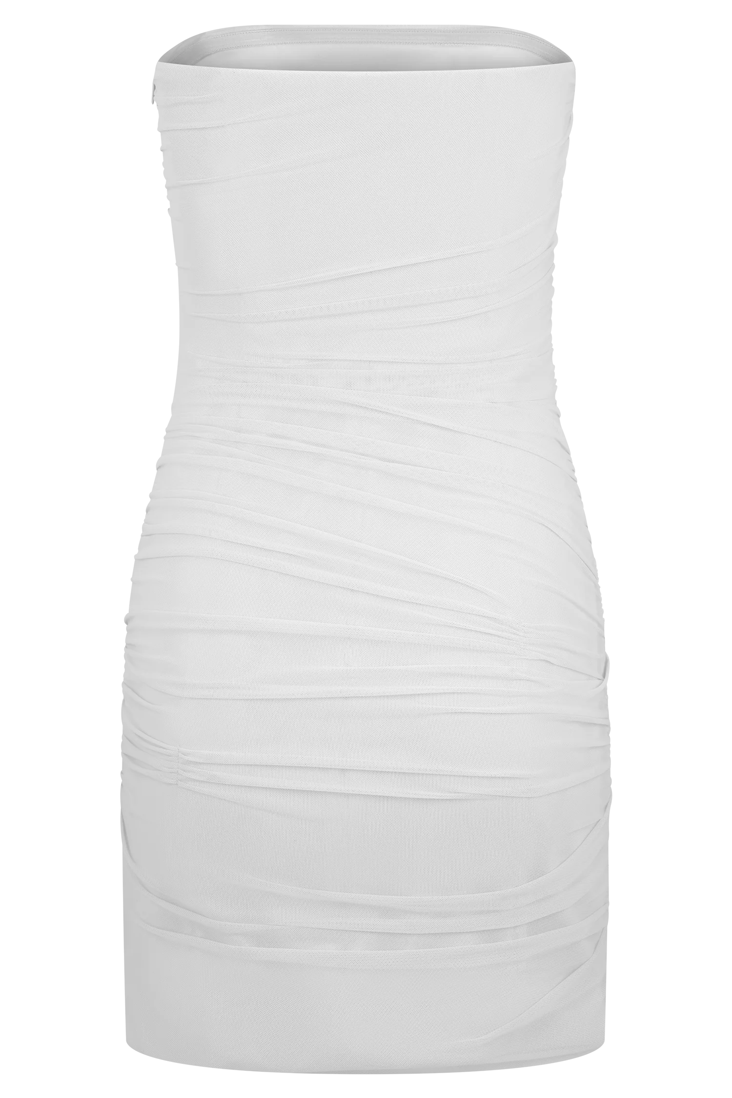 Jianna Strapless Mesh Mini Dress - White