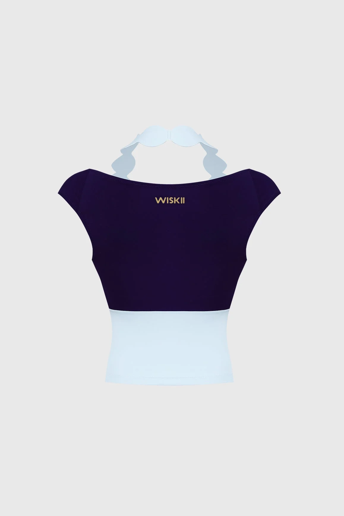 Scallop Contrast Halter Top