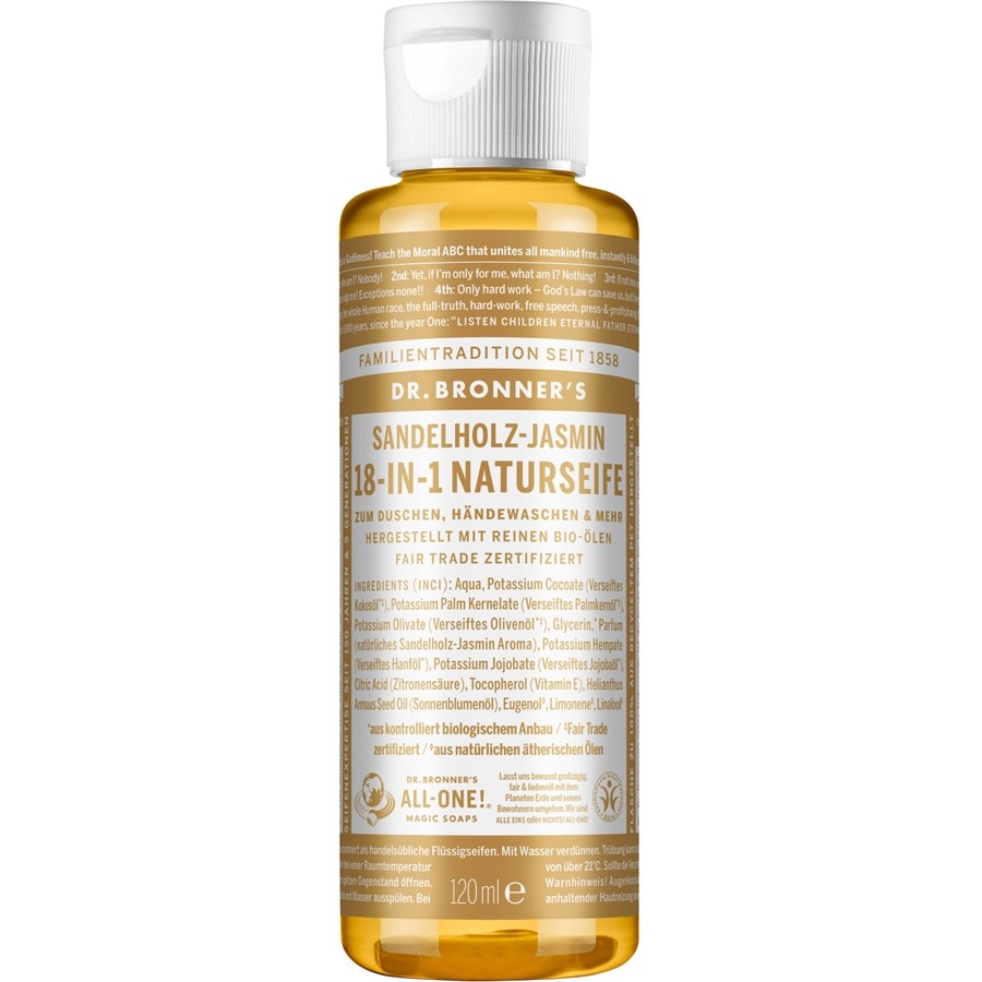 Dr. Bronner's Mydła w płynie Drzewo sandałowe Jaśmin 18-1 Mydło naturalne