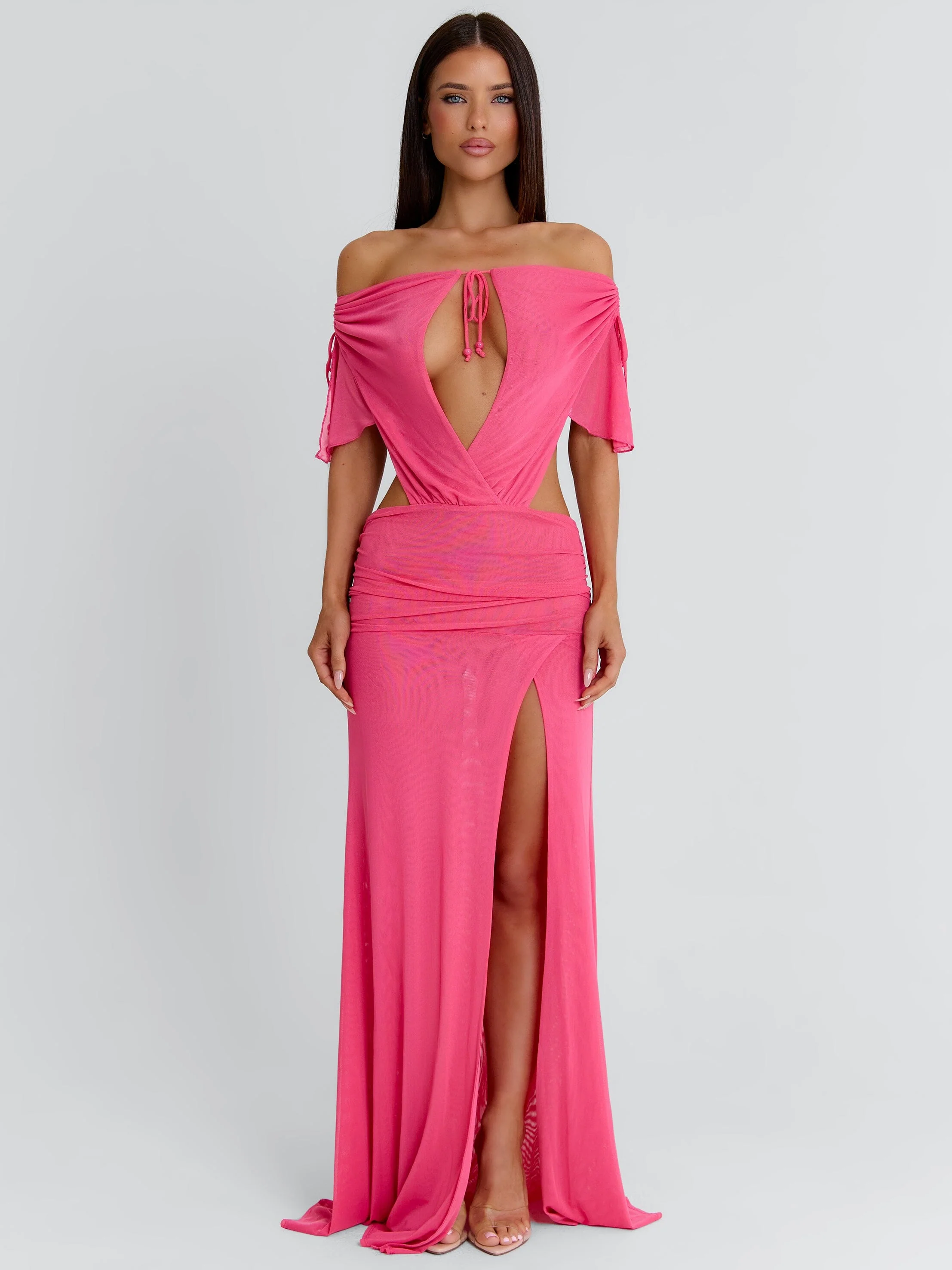 EMMALEY MAXI DRESS HOT PINK