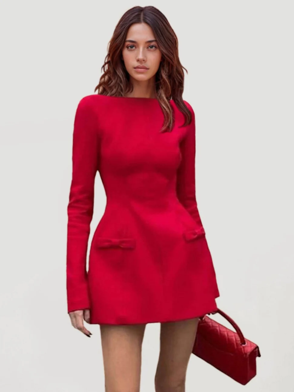 Puff Sleeve Tailored Mini Dress