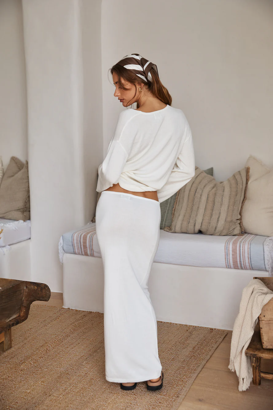 SNDYS August Knit Skirt Cloud